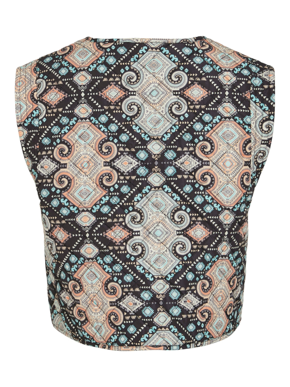 Tara Quilted Vest (Black/Ethnic)