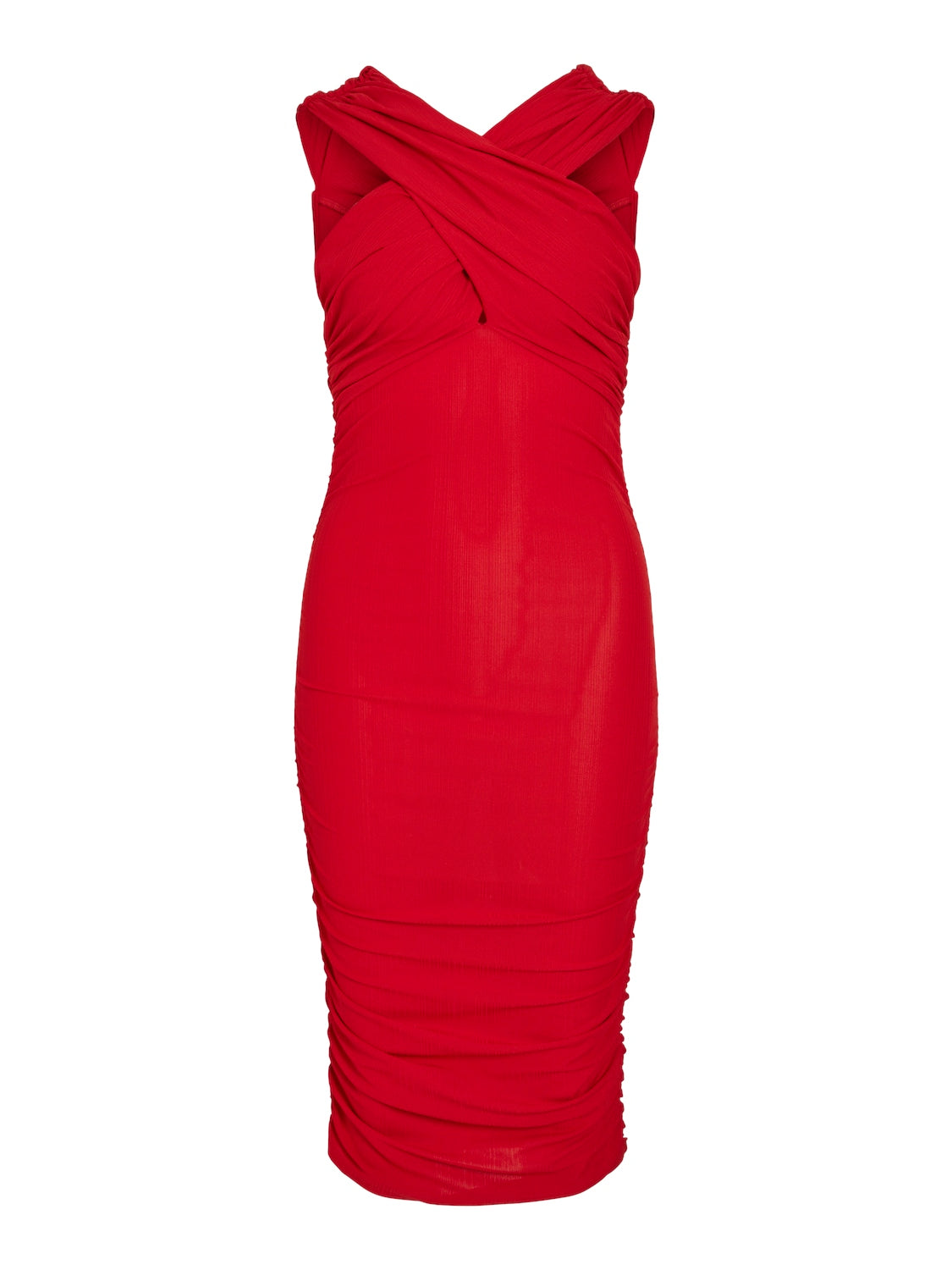 Nona Crossover Dress (Equestrian Red)