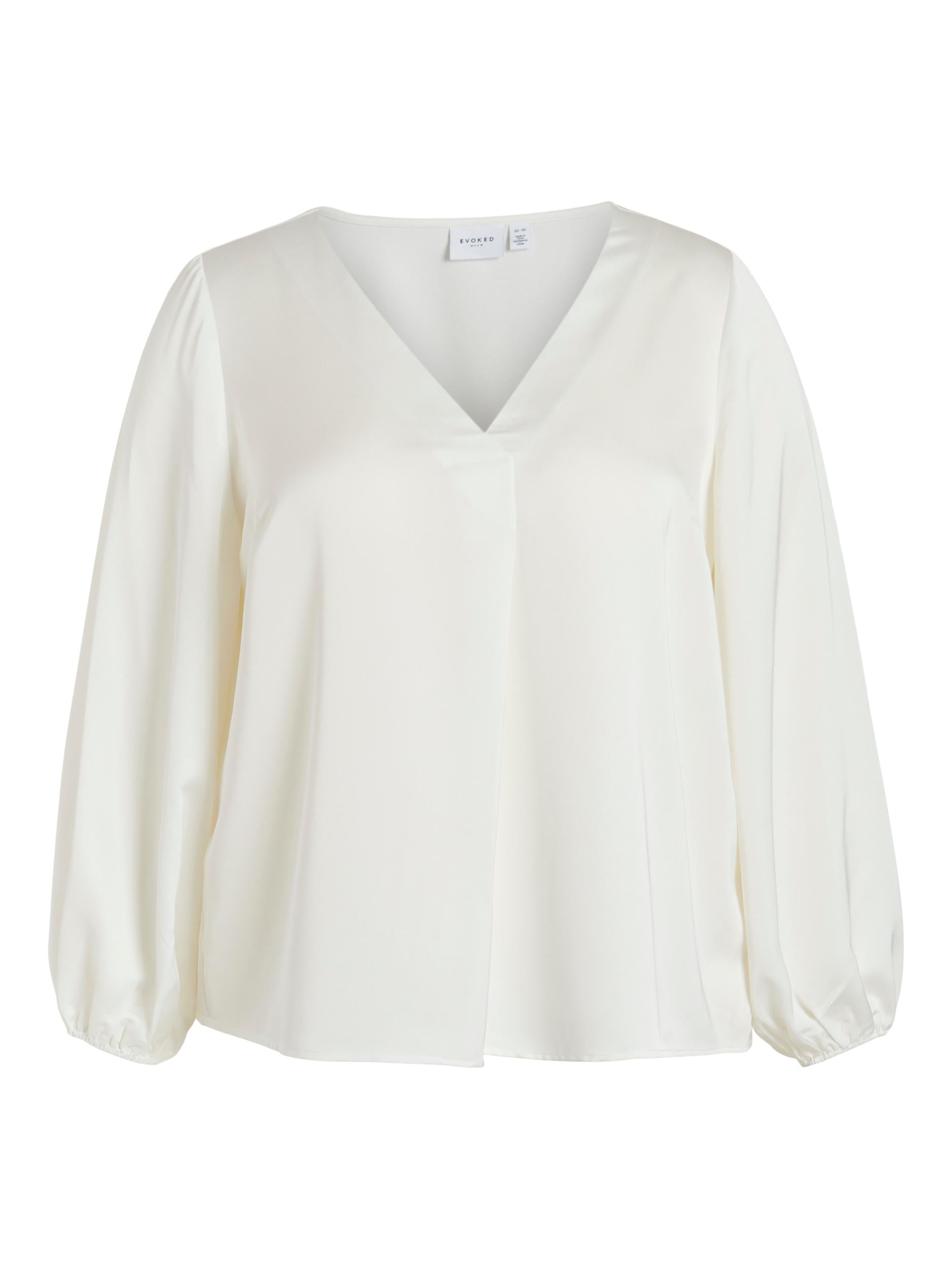 ESSIE V-NECK TOP (SNOW WHITE)