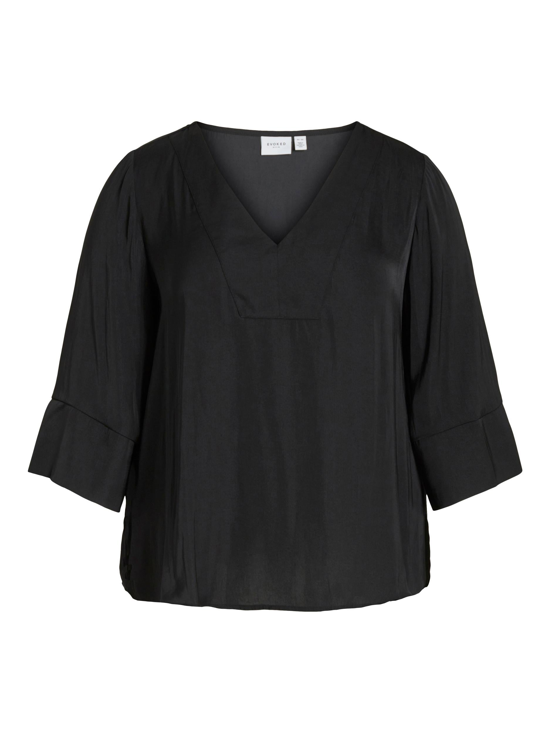 DREAMY V-NECK TOP (BLACK)