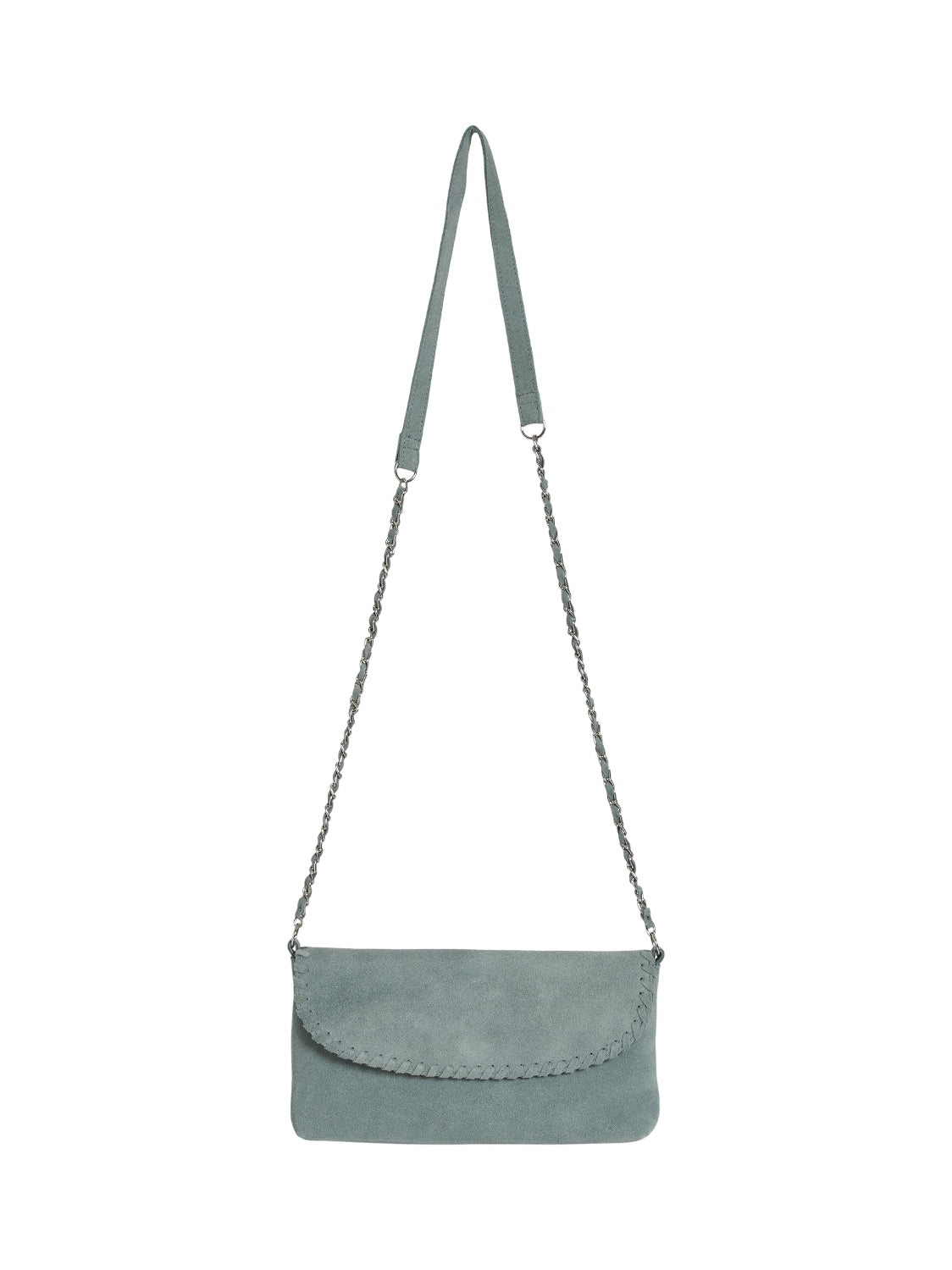 Seren Suede Leather Crossbody Bag (Chinois Green)