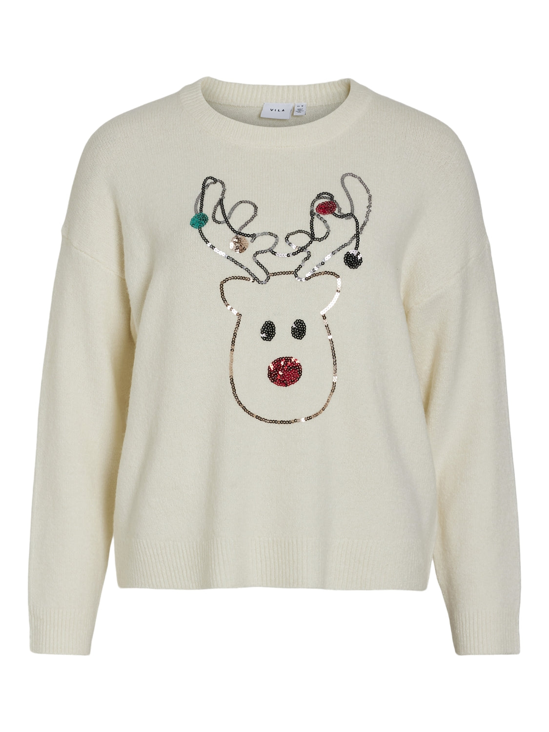 Rudolph Reindeer Jumper (Snow White Sequin) Love Cherish Jumper