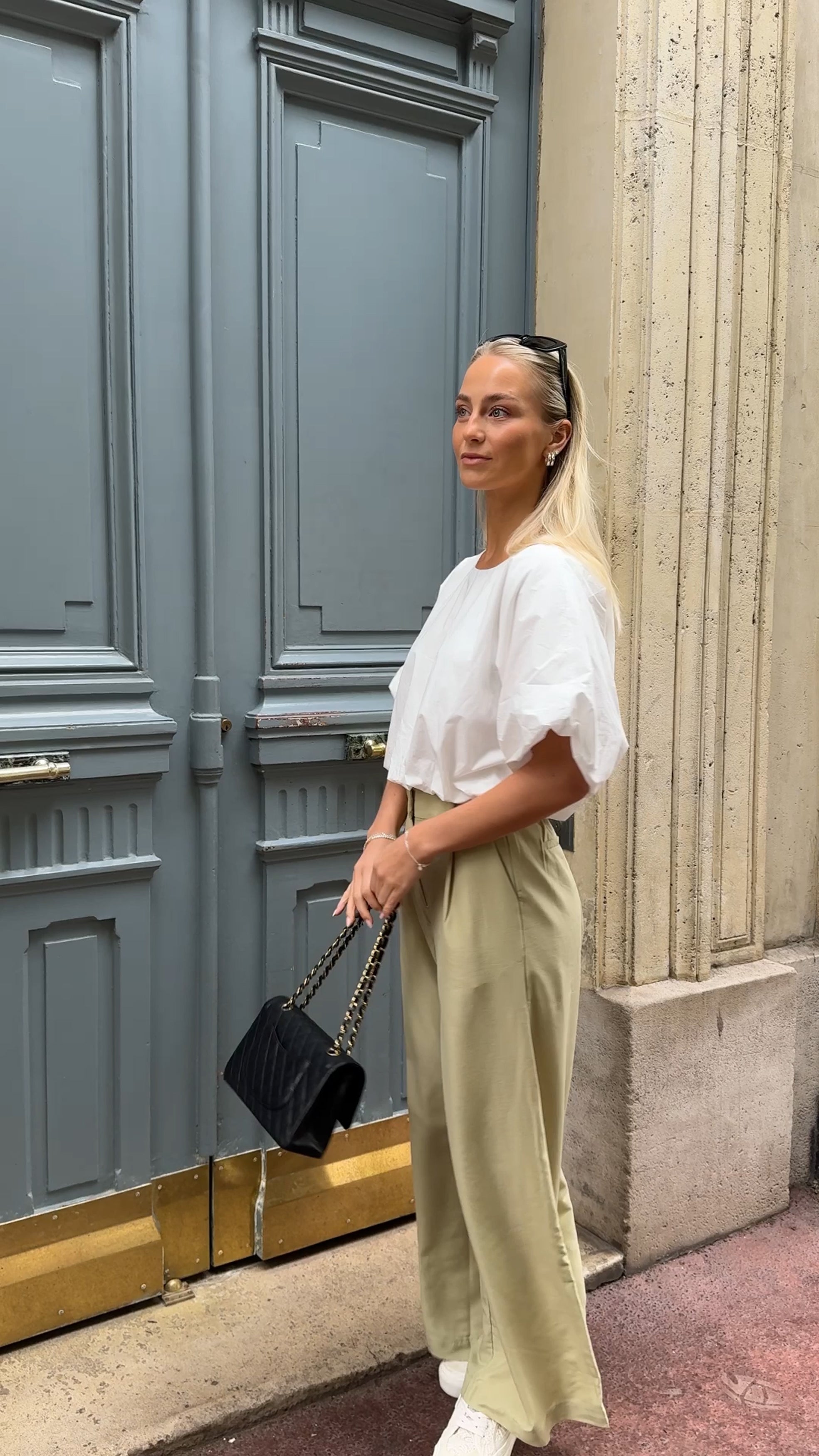 Sasha Puff Sleeve Top (Snow White)