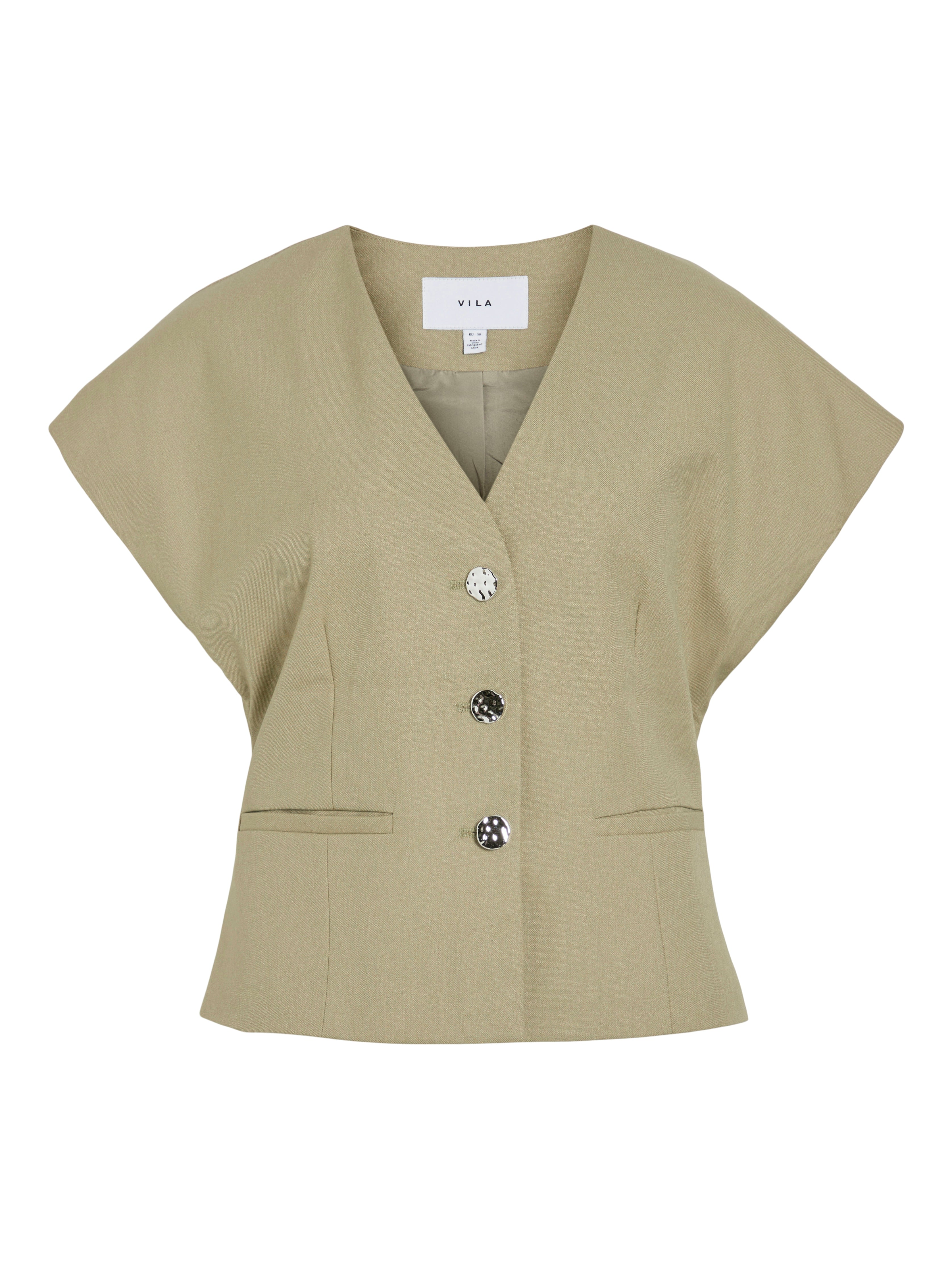 Veda Waistcoat Top (Elm)