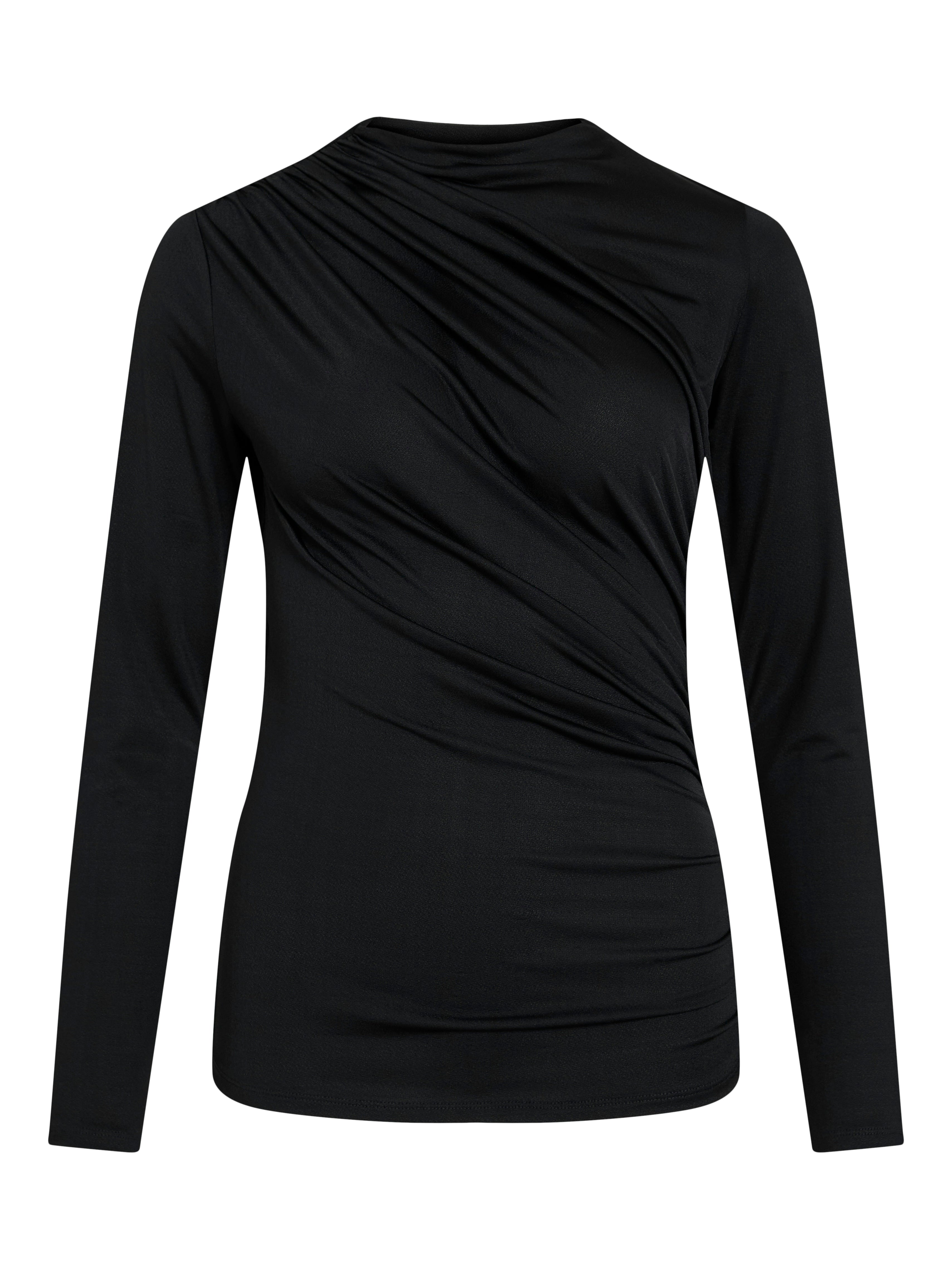 Zura Funnel Neck Top (Black Beauty)