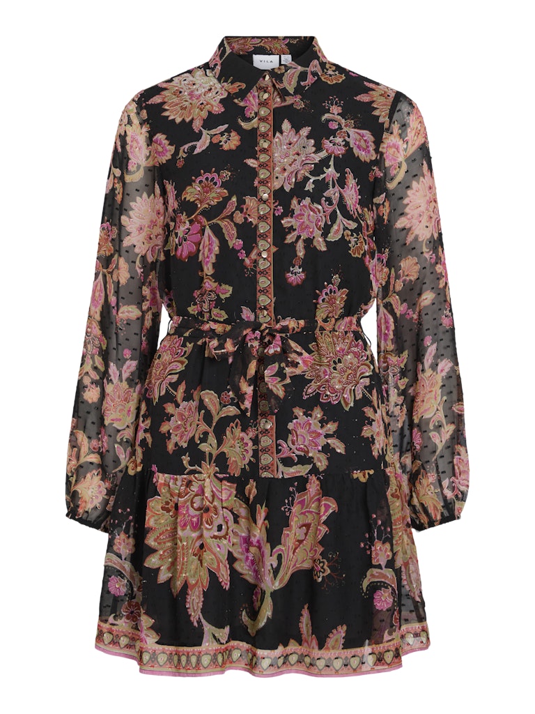 Praya Printed Mini Dress (Black Beauty/Multi)