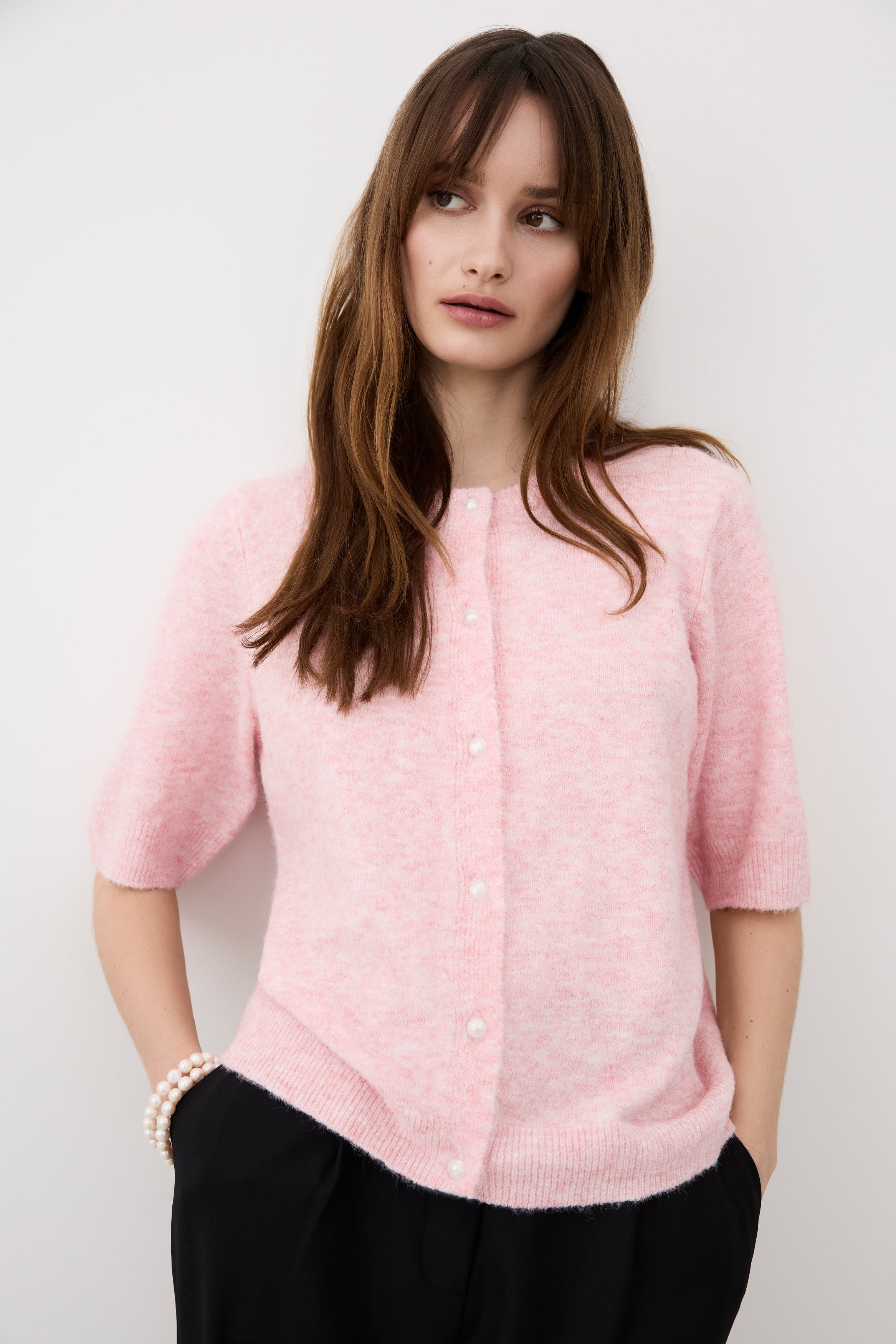 Bora 1/2 Sleeve Knit Cardigan (Pink Nectar)