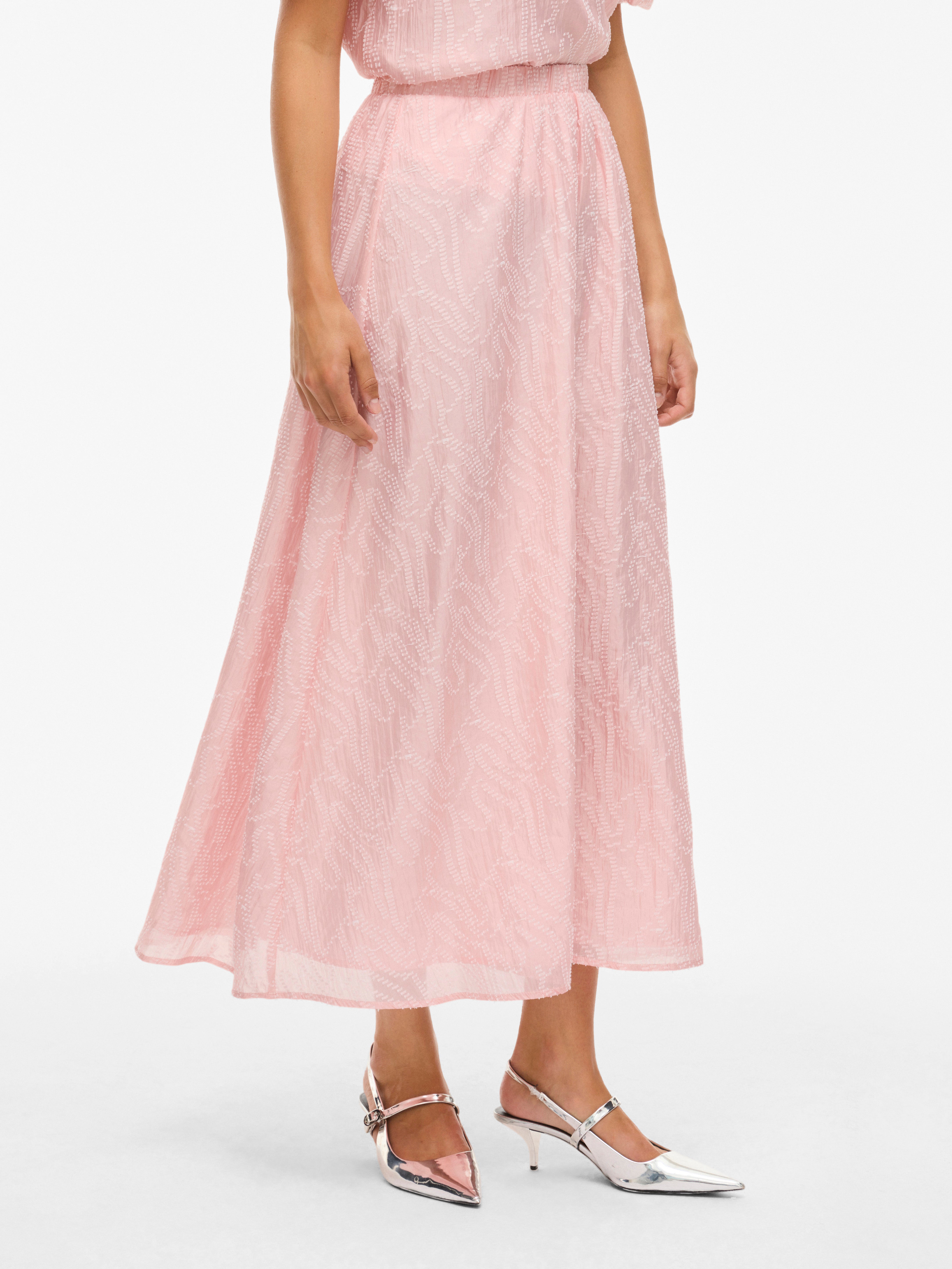 Rhona High Waist Ankle Skirt (Pink Nectar)