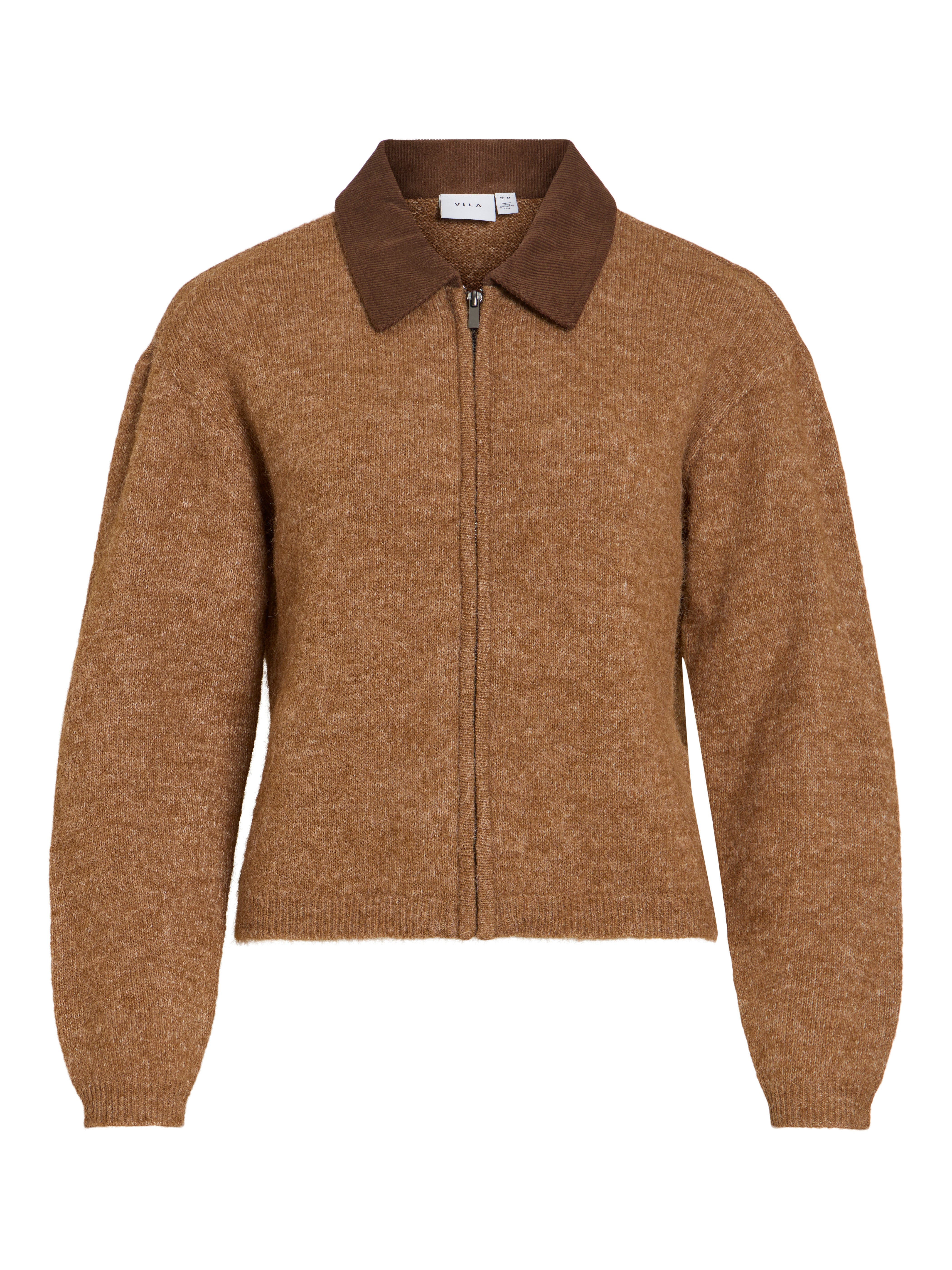 Bronagh Zip Cardigan (Brown)