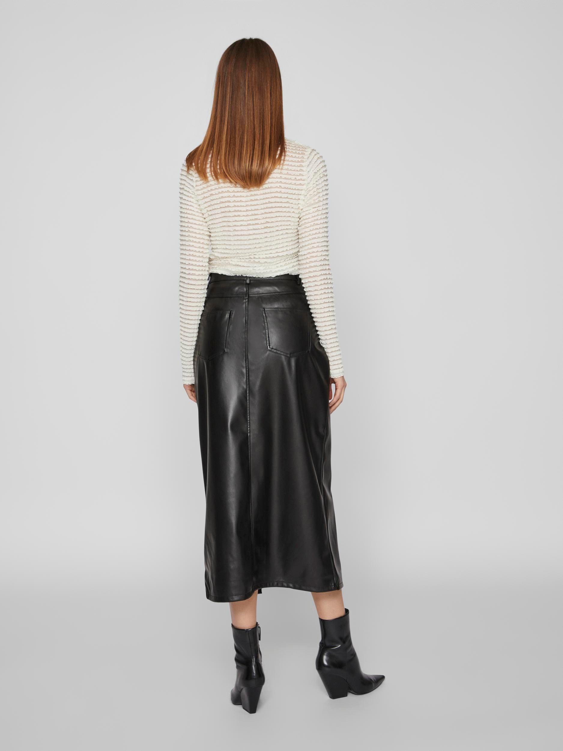 SINA H/W MIDI SKIRT (BLACK)