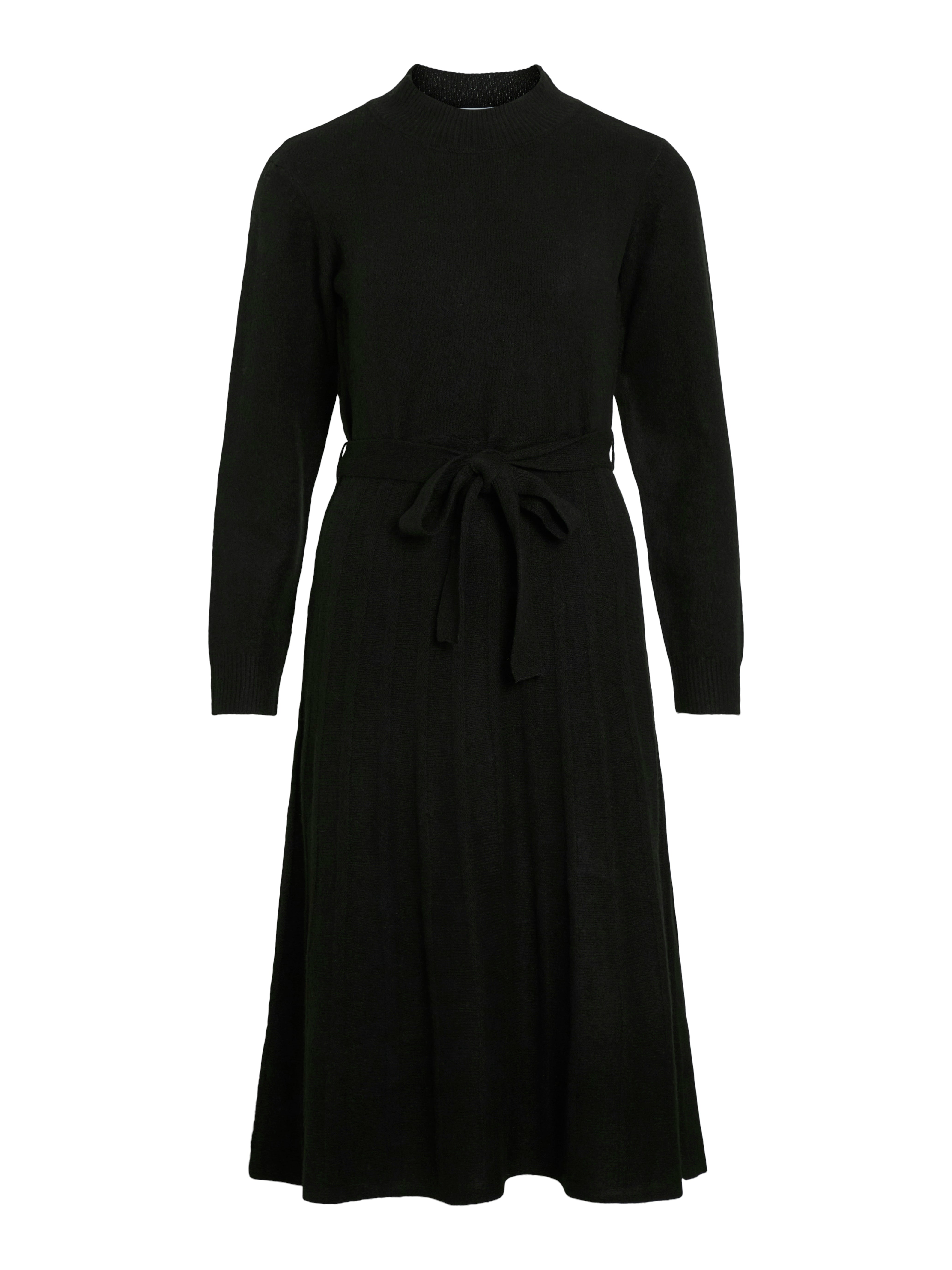 Trinney Belted Knit Dress (Black)