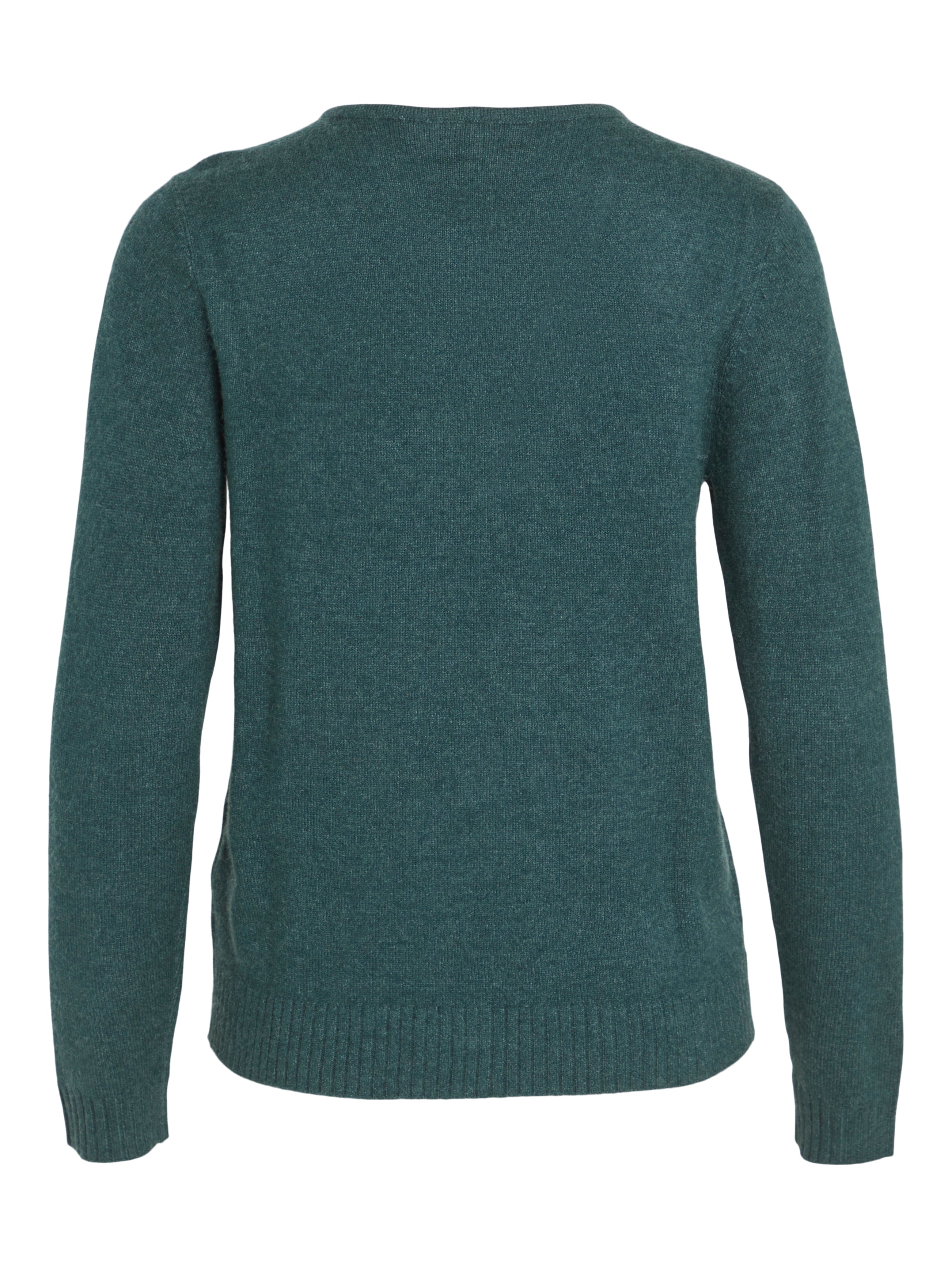 Miela V-Neck Jumper (Pineneedle/Dark Melange)