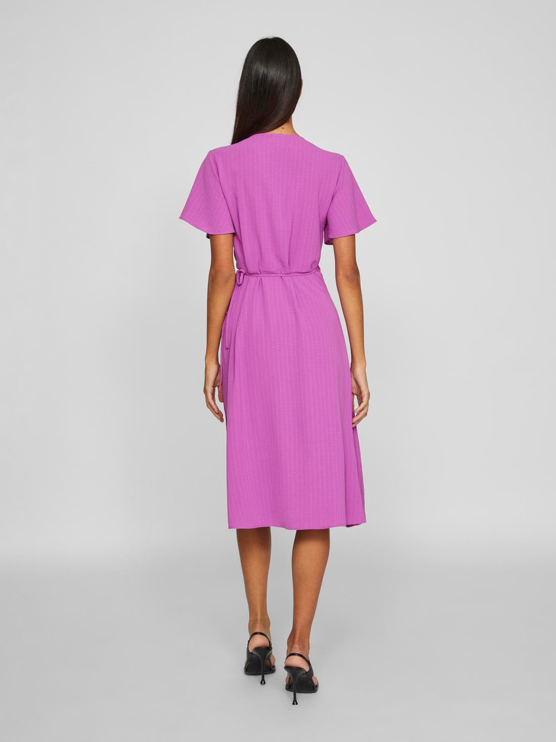 Lovie Wrap Midi Dress (Cattleya Orchid)