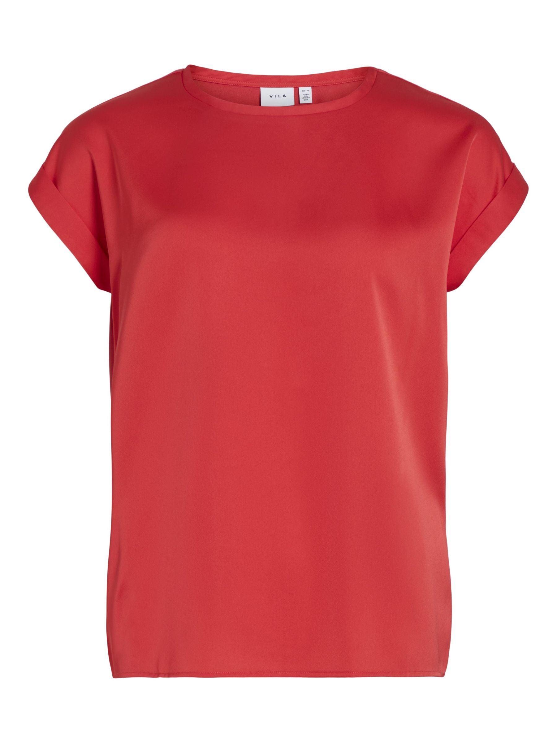 Elle Satin Top (Poppy Red)