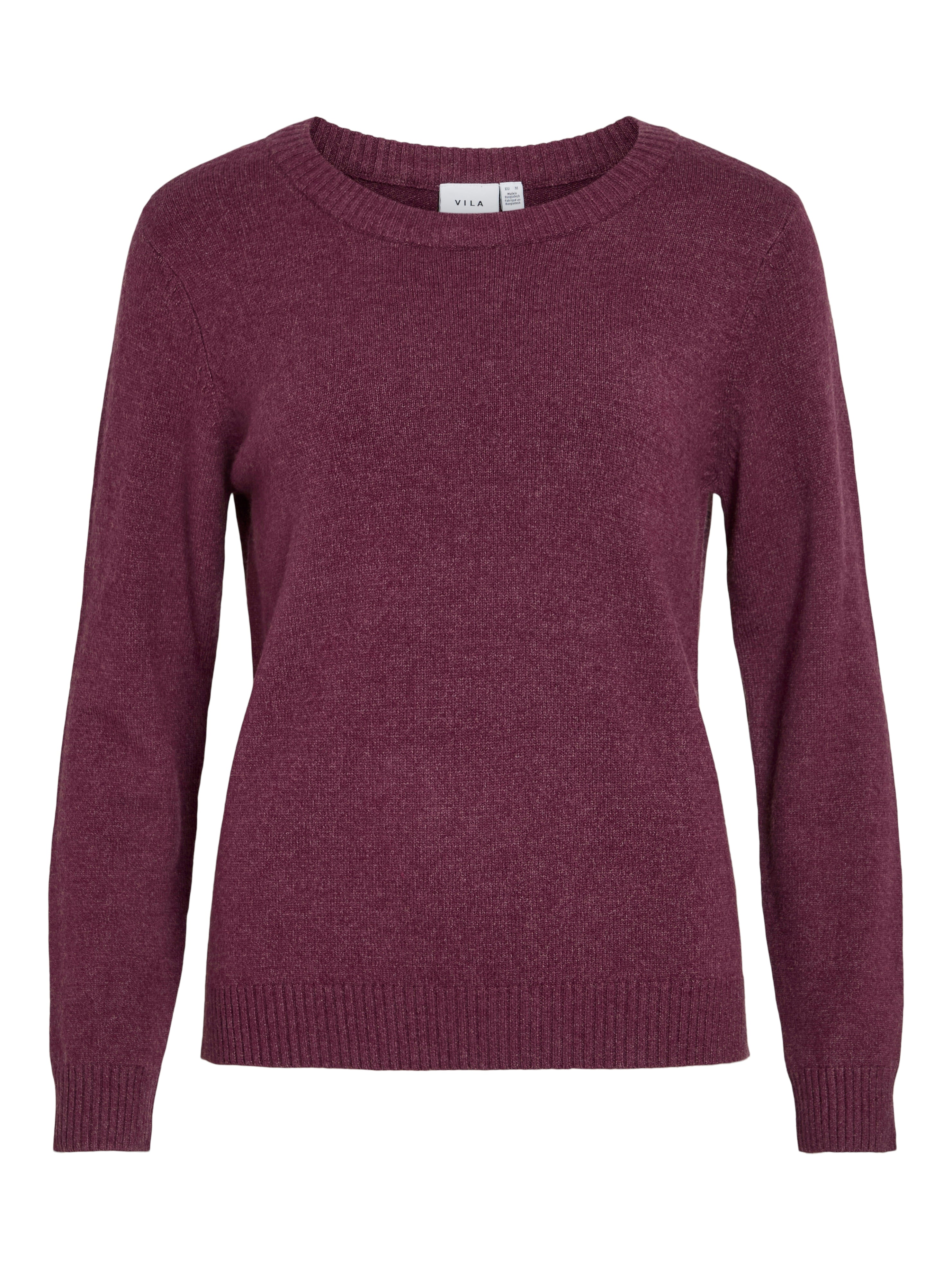 Floria Knitted Jumper (Fig/Dark Melange)