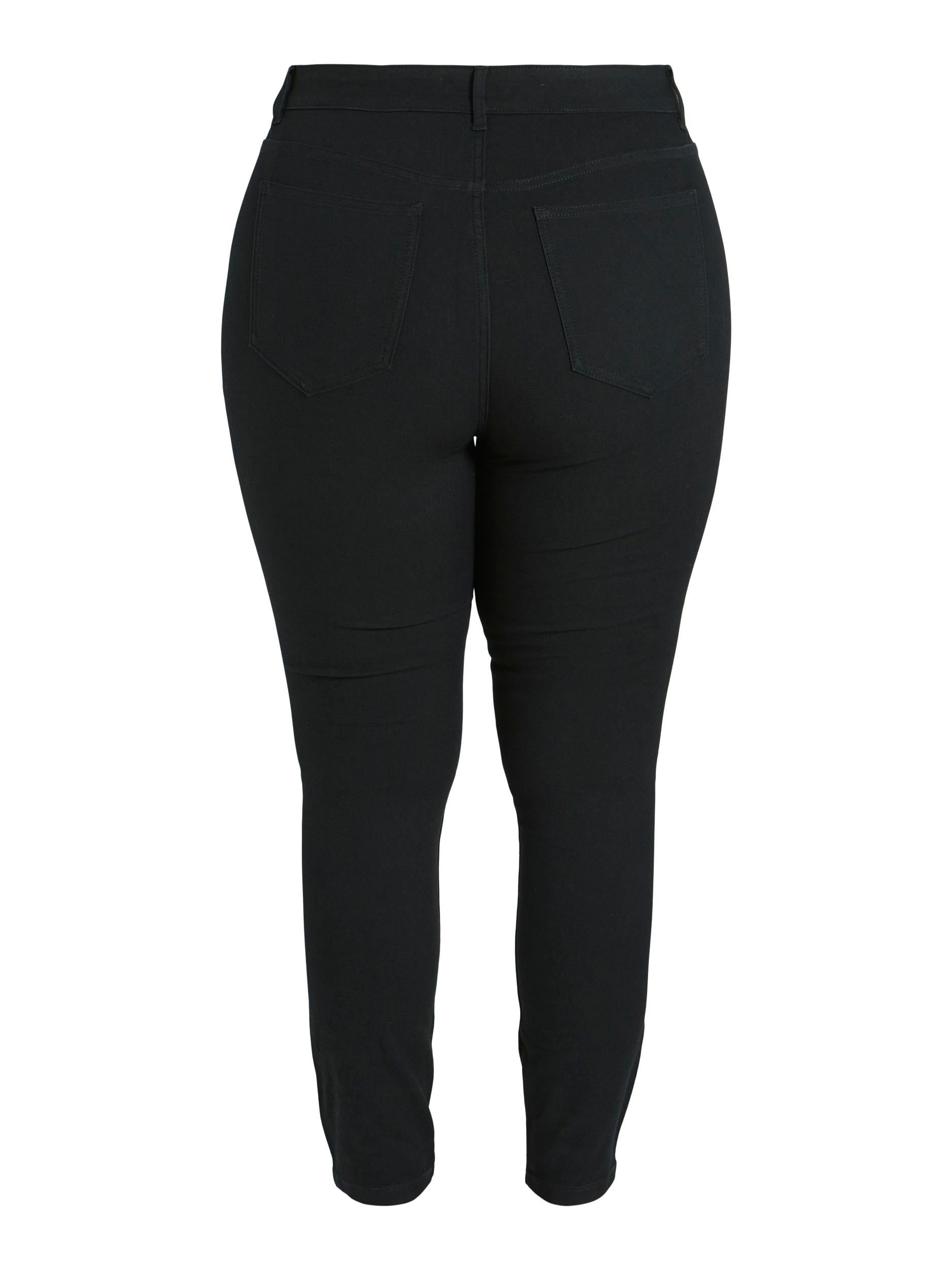 GERI H/WASTED JEGGINGS (BLACK DENIM)
