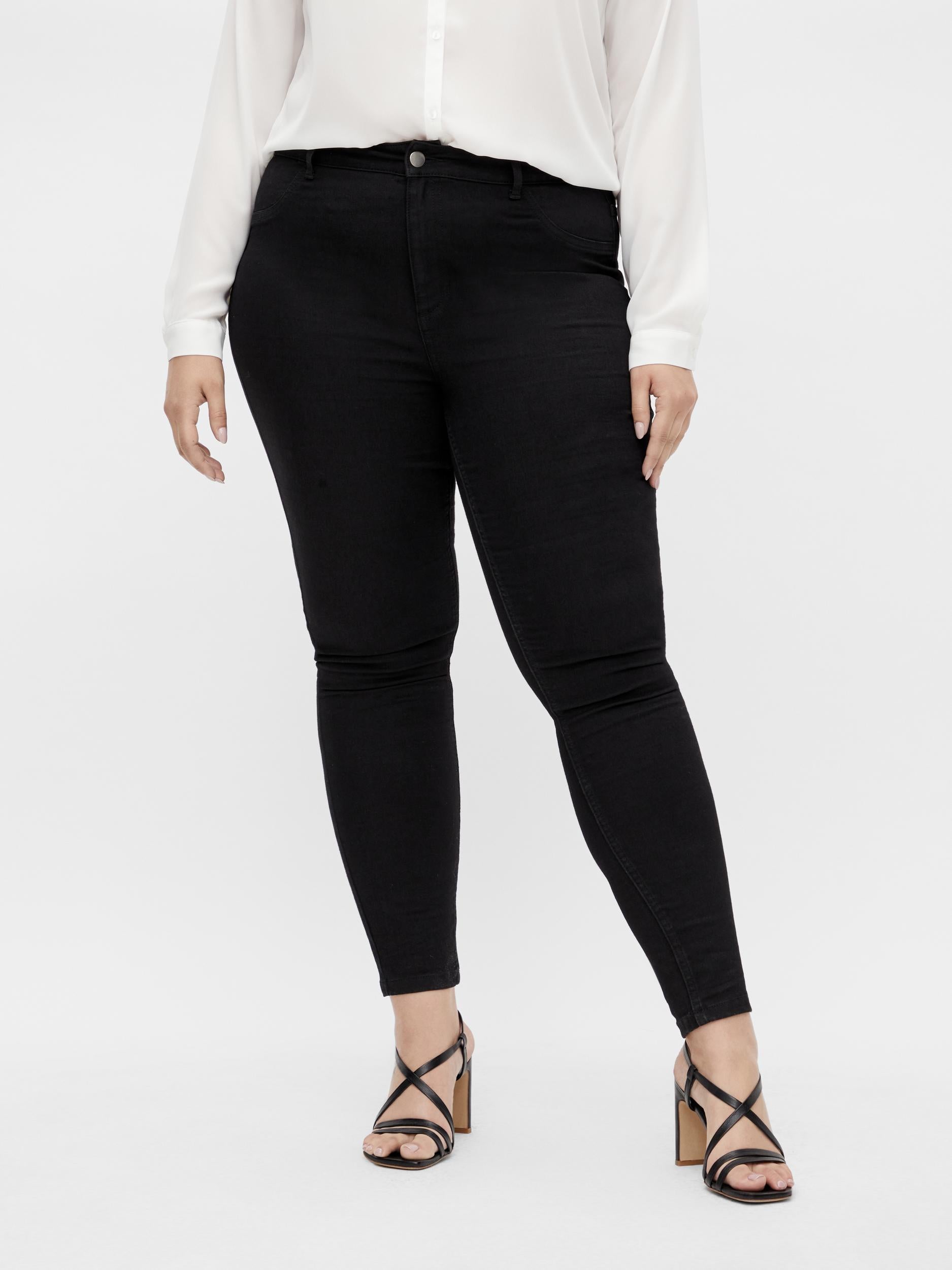 GERI H/WASTED JEGGINGS (BLACK DENIM)