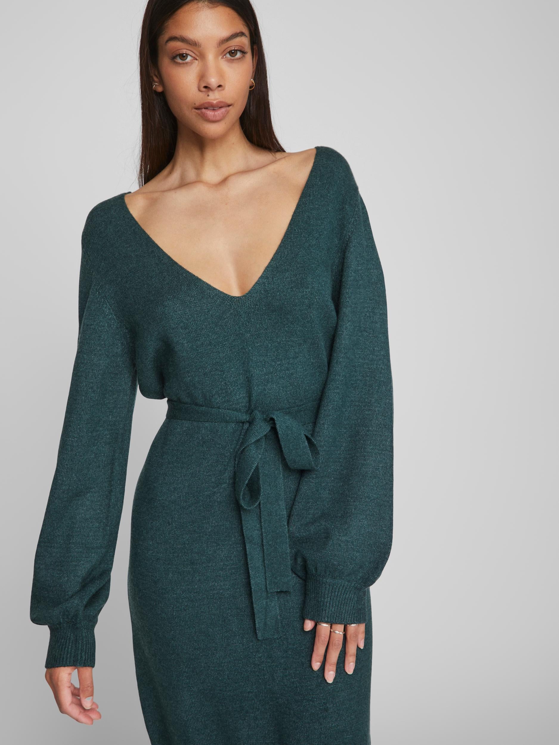 Irena v neck knit dress