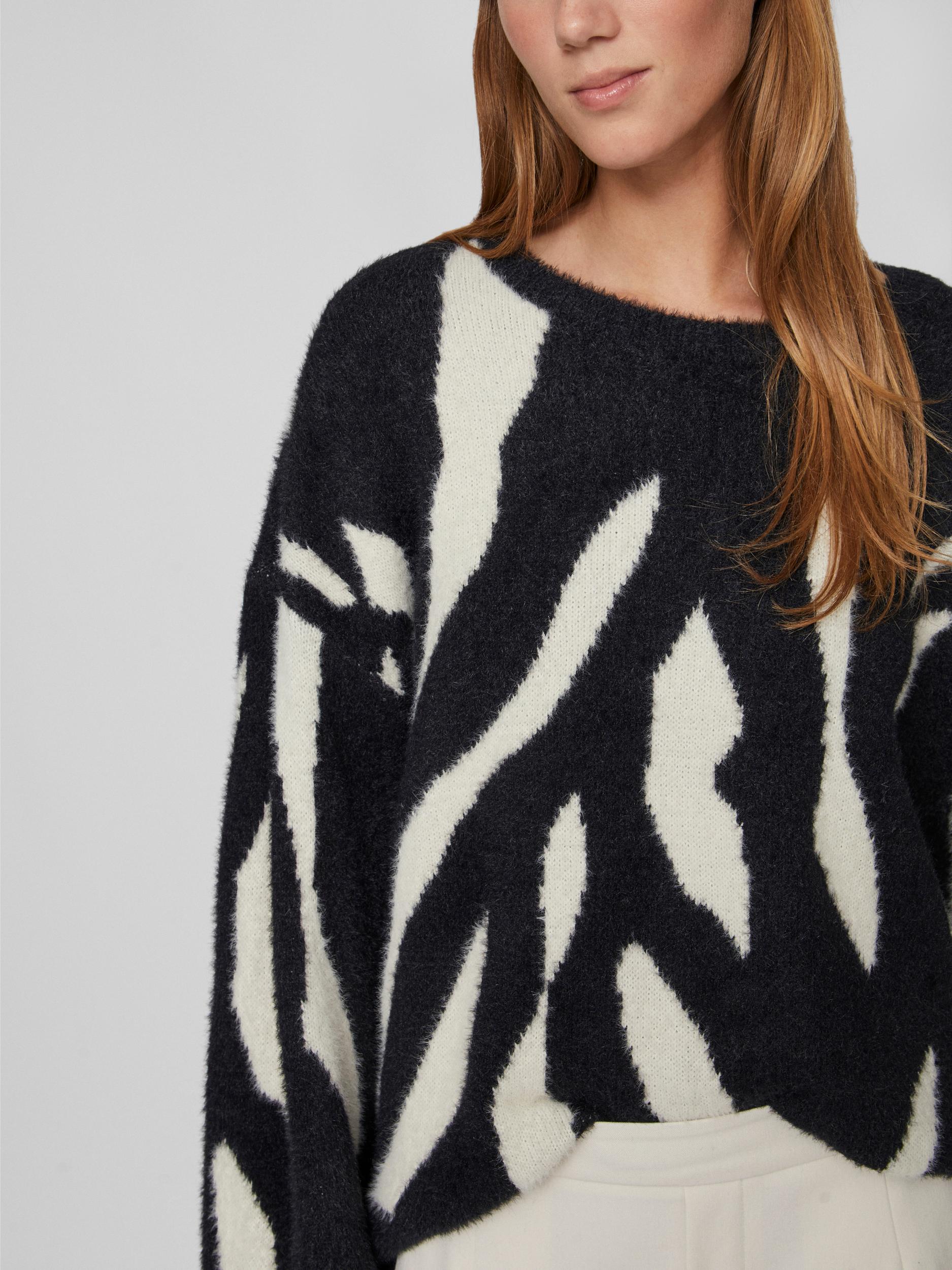 JULI JACQUARD JUMPER (BLACK/WHITE)