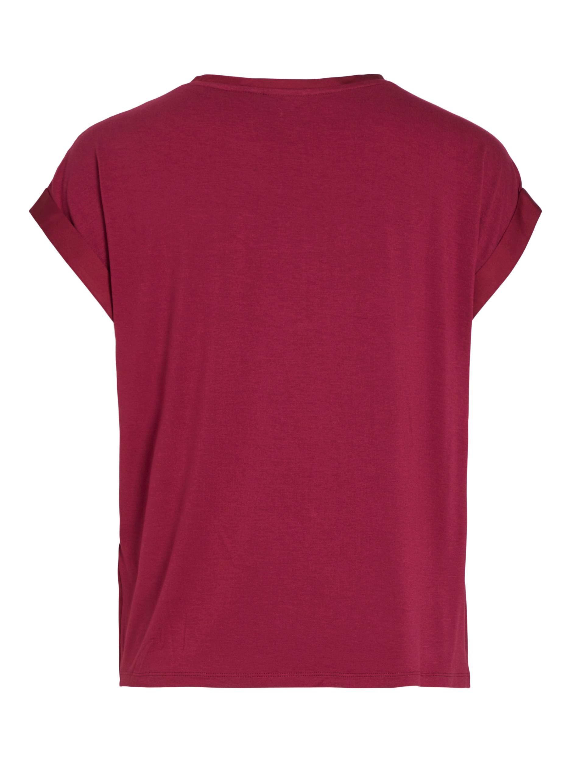 ELLE SATIN TOP (BEET RED)
