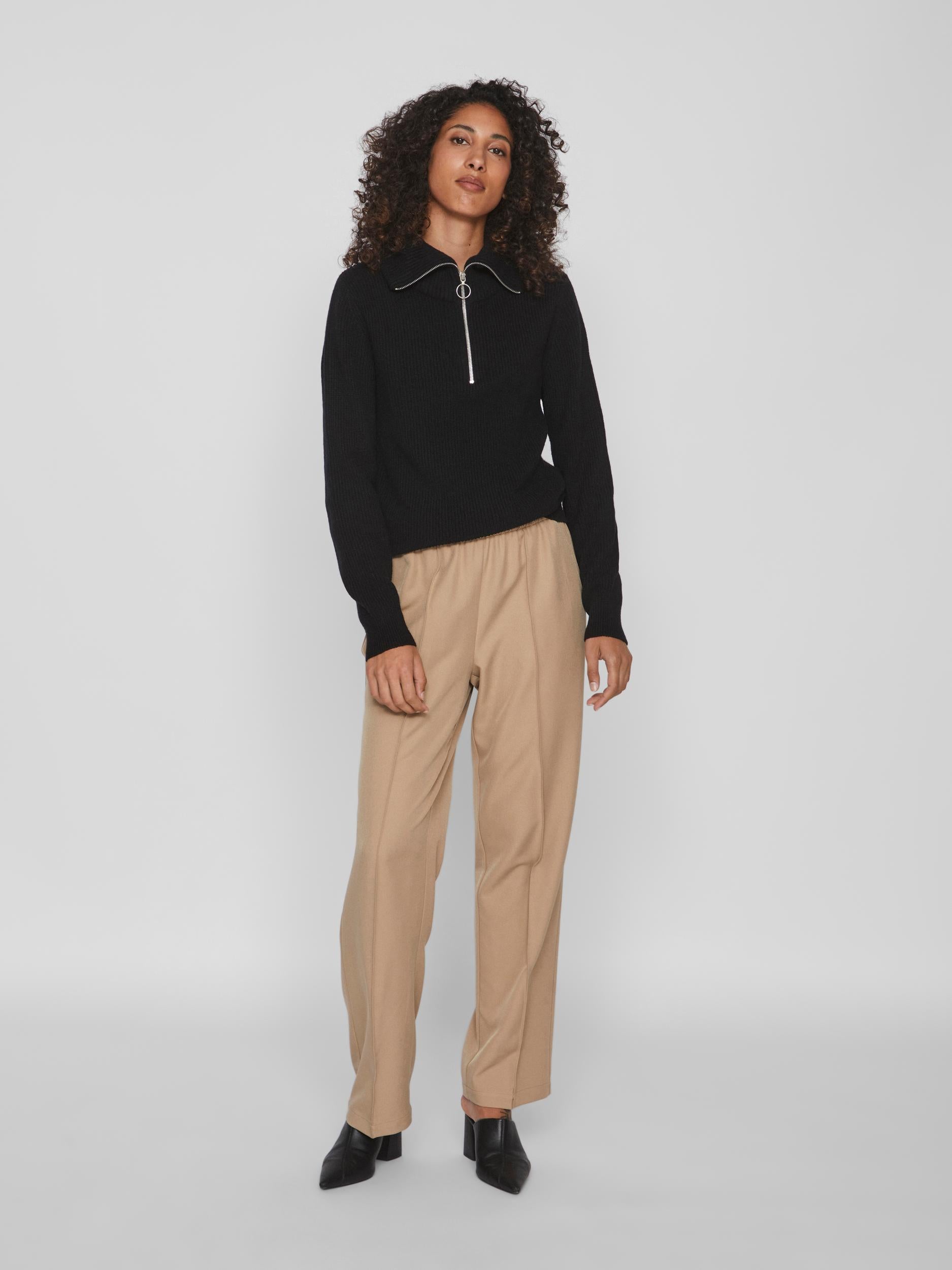 VERONICA ZIP JUMPER (BLACK)