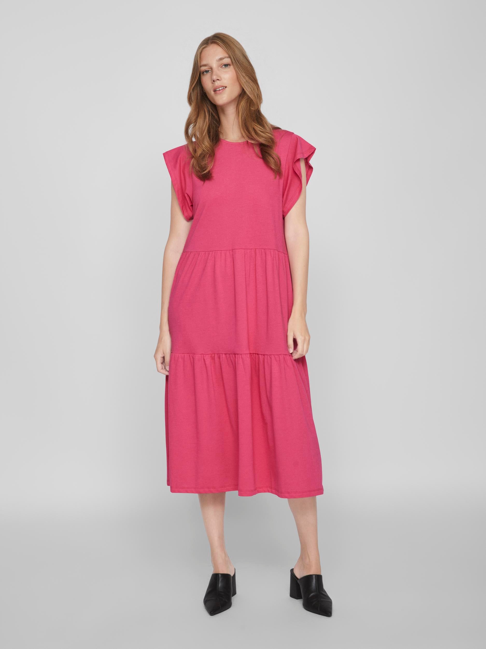 Summer Midi Dress (Cabaret Pink)