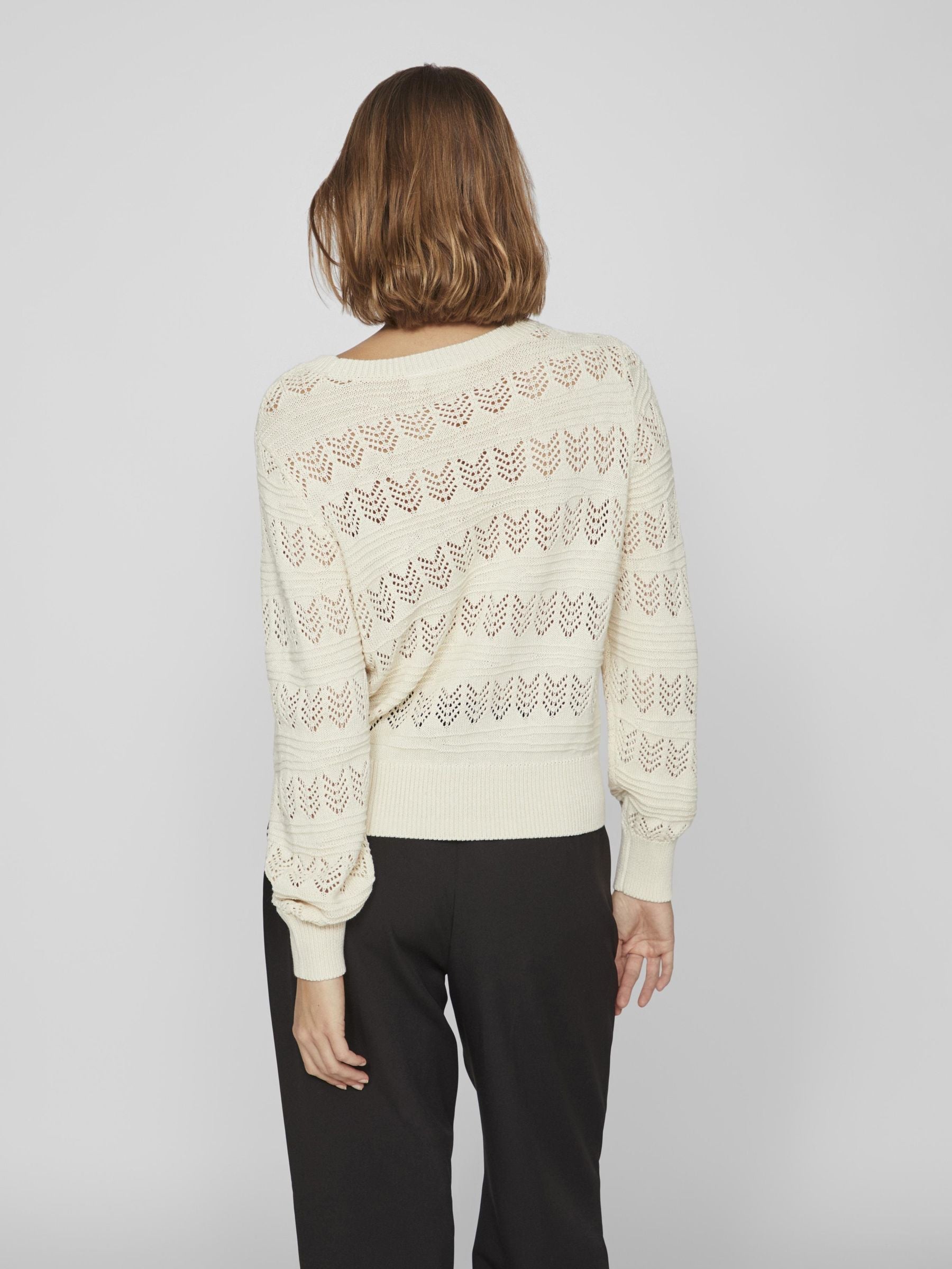 Cathy Pointelle Knit Top (Birch)