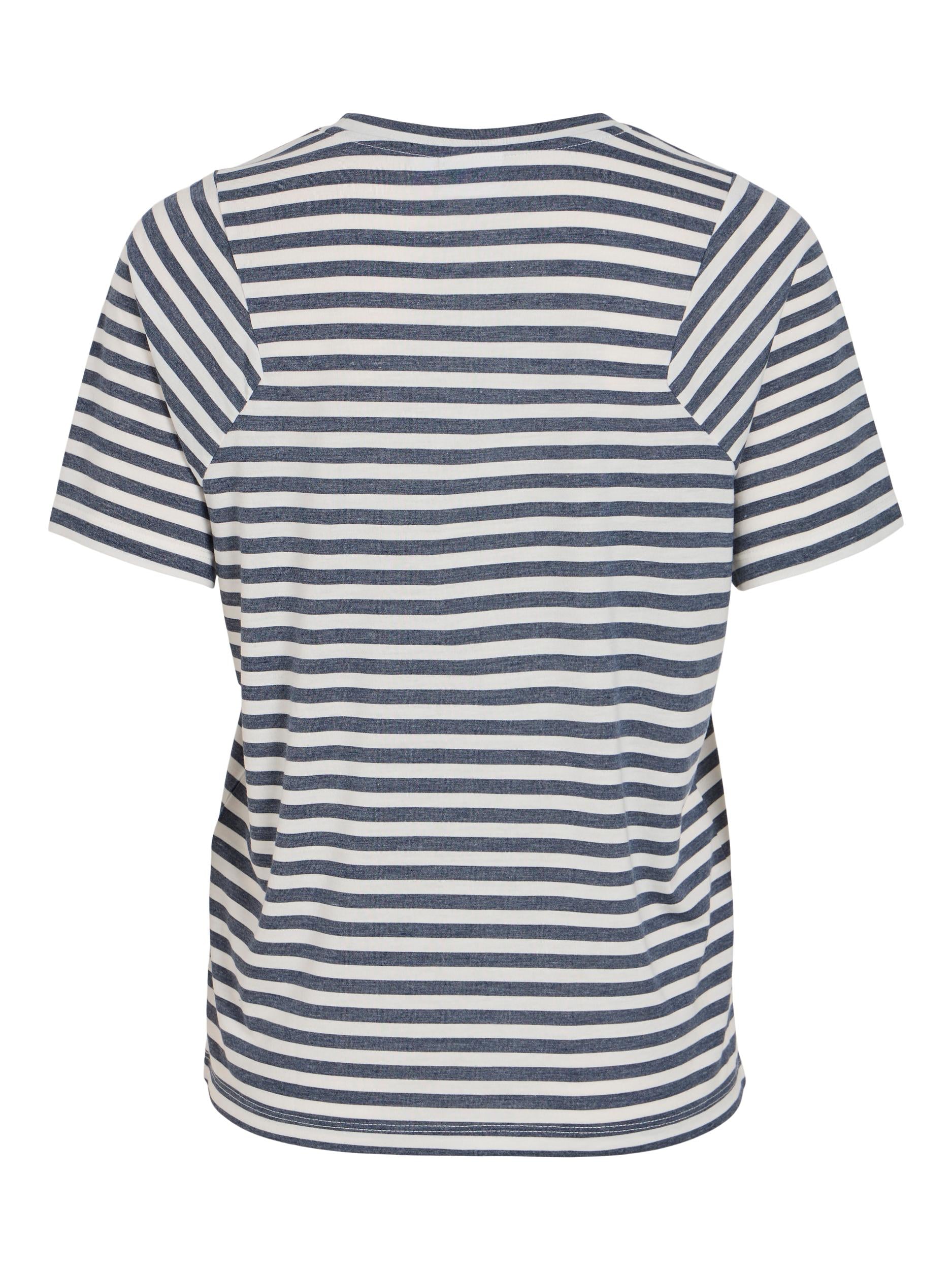 CANDIE T-SHIRT (CLOUD DANCER/NAVY BLAZE)