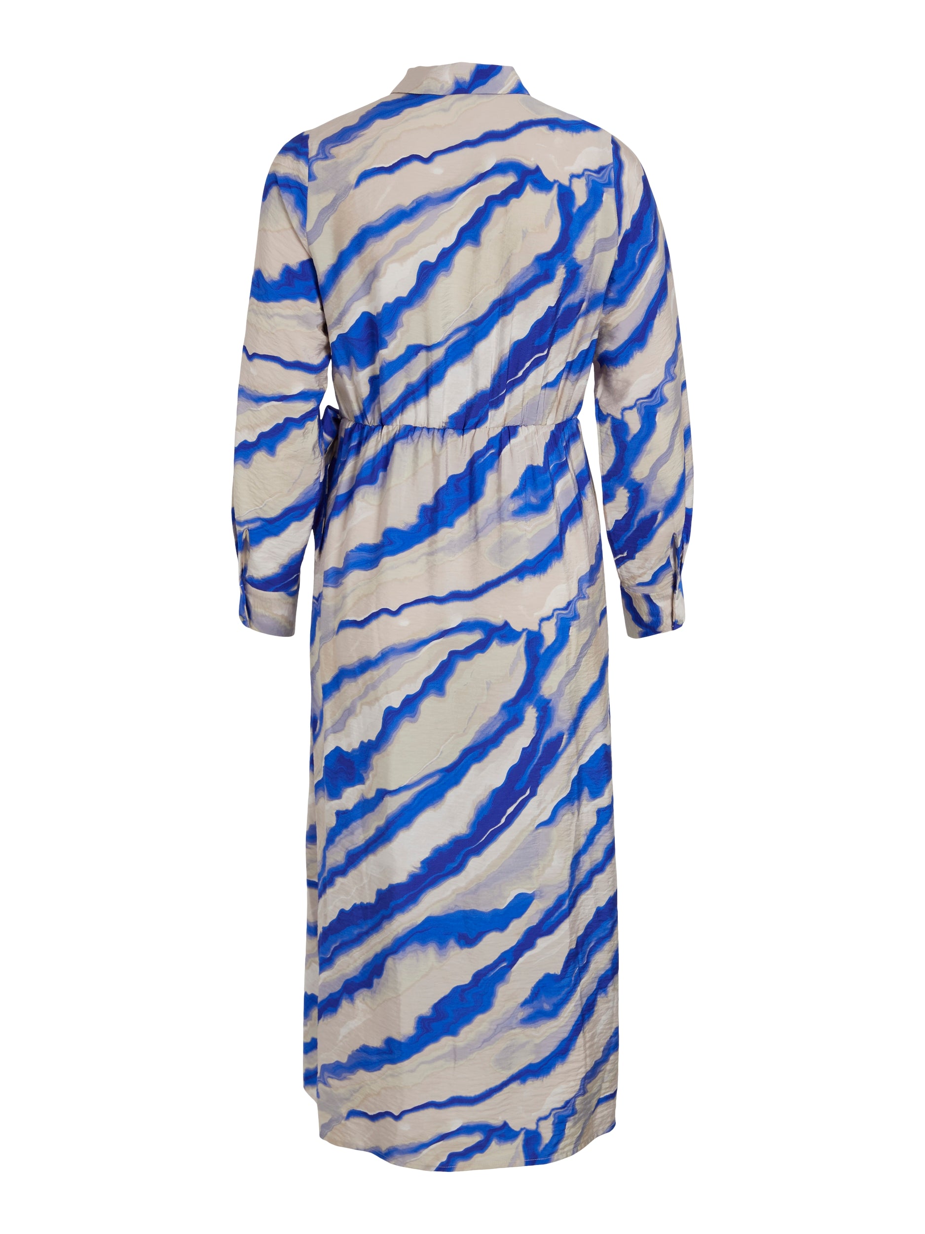 IDOM L/S MIDI SHIRT DRESS (GREY VIOLET)