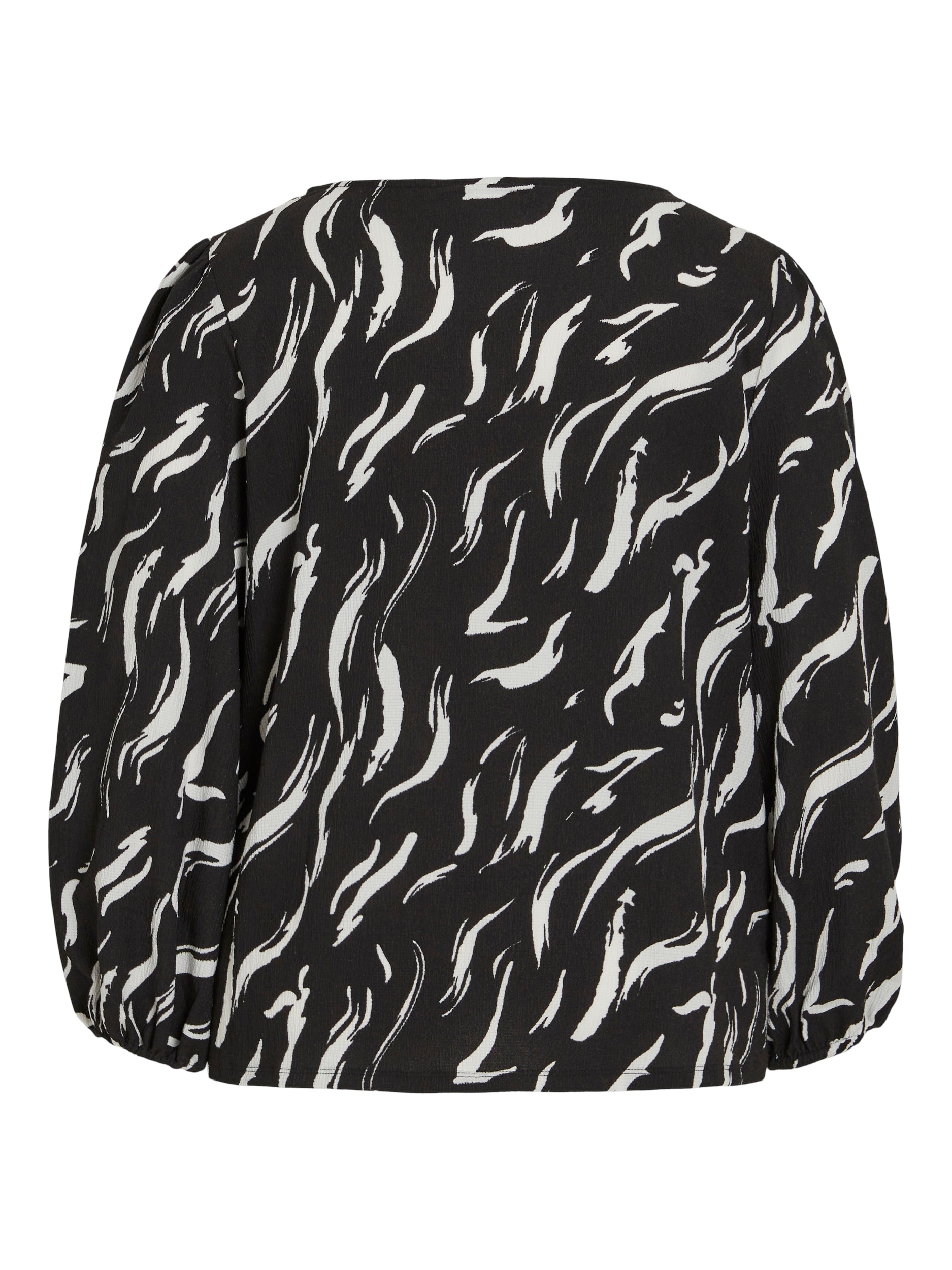 LAYA V-NECK TOP (BLACK/WHITE)