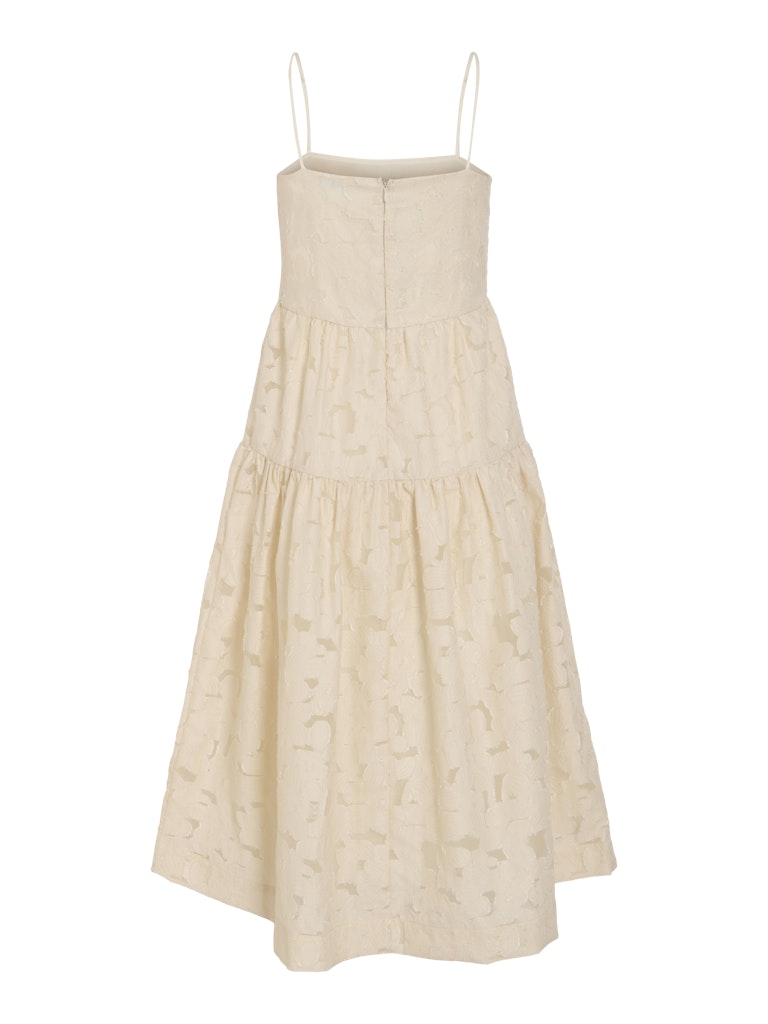 Helna Strap Midi Dress (Birch/Jacquard)