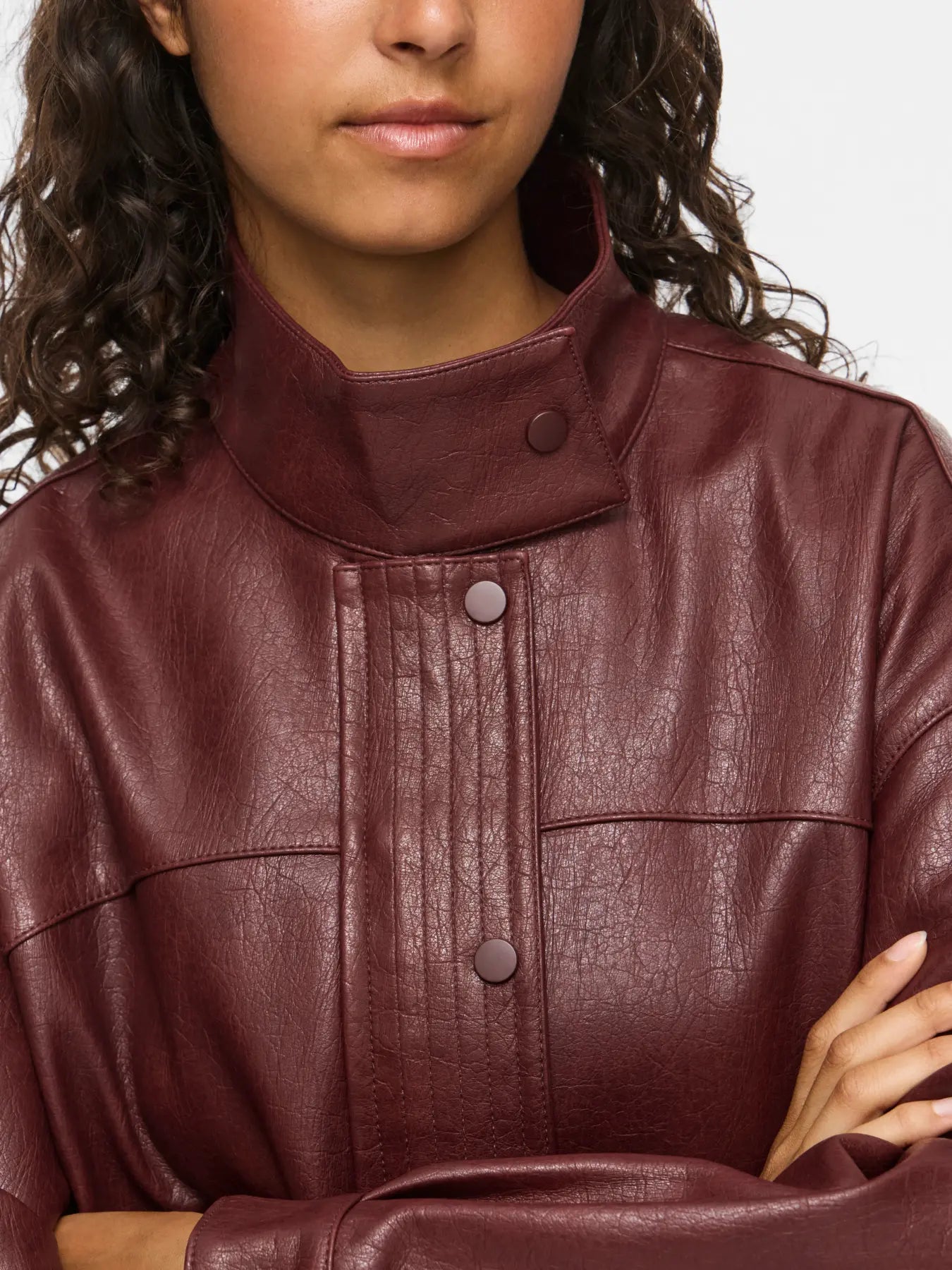 Maya Faux Leather Jacket (Port Royal)