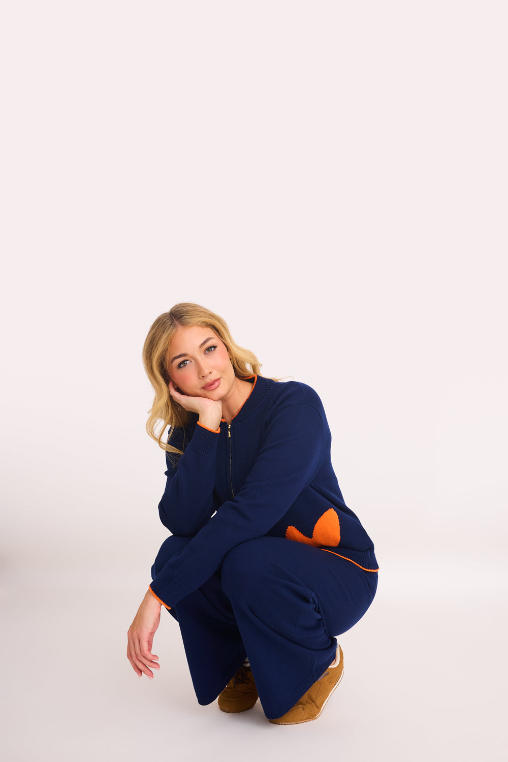 Mirage Knitted Trousers (Navy)