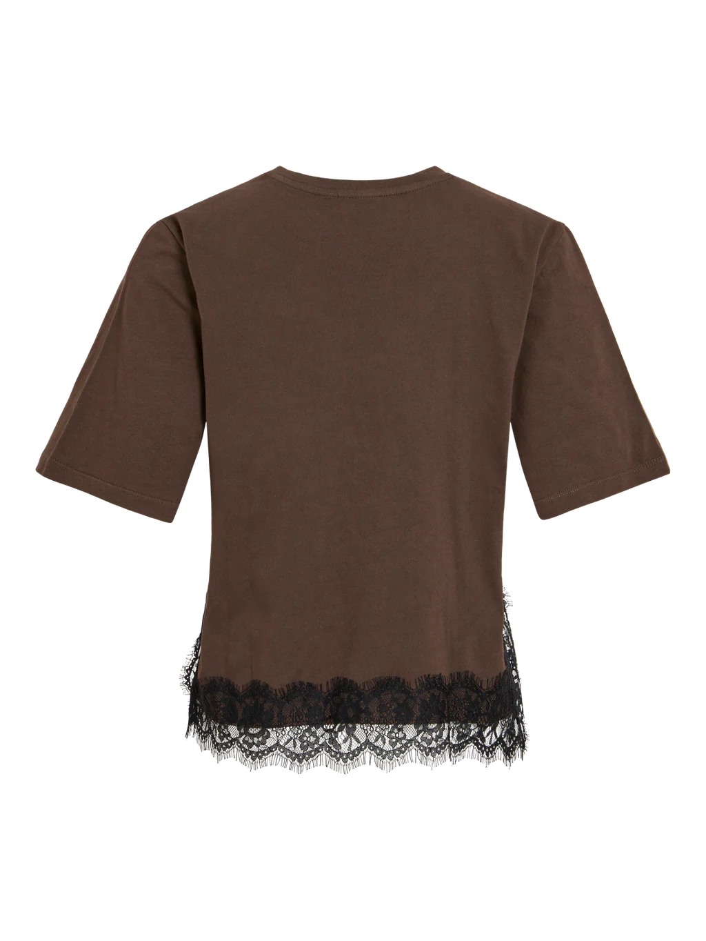 Delia Lace T-Shirt (Coffee Bean/Black)
