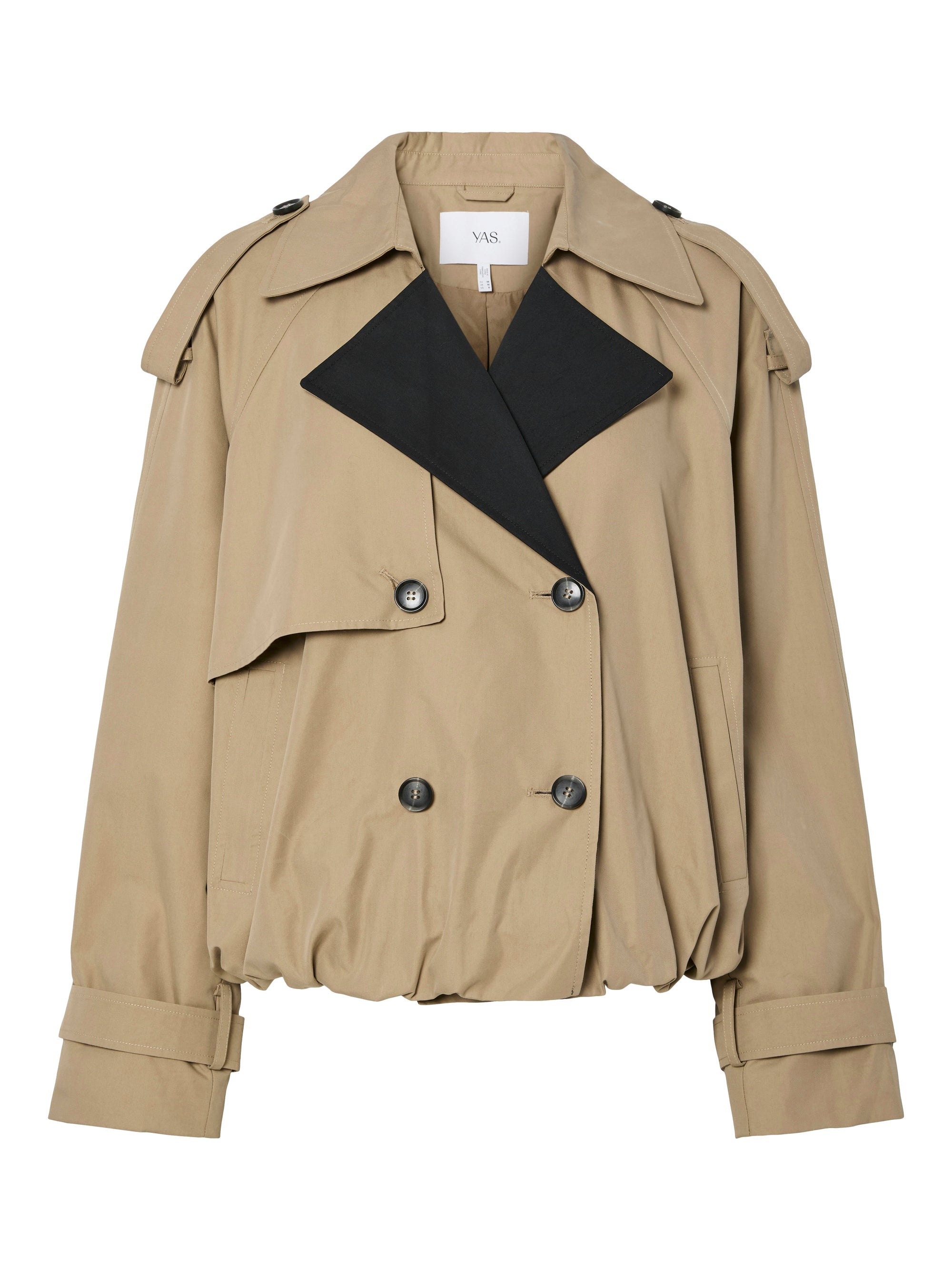 Elva Short Trench Jacket (Sepia Tint)