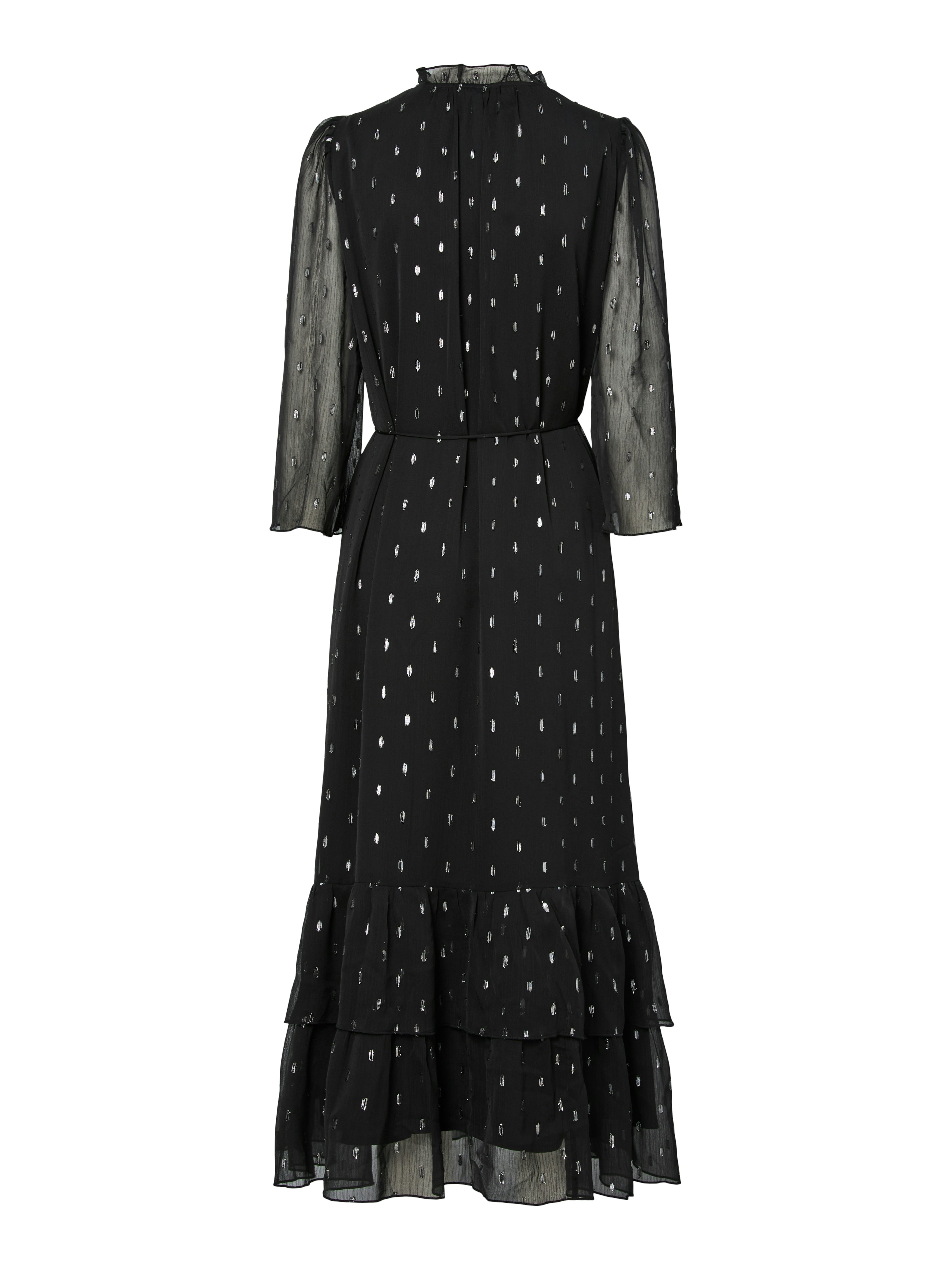 Mena Long Dress (Black/Silver)