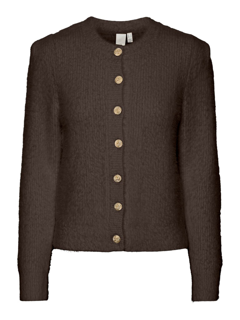 Michelle Knit Cardigan (Hot Fudge)