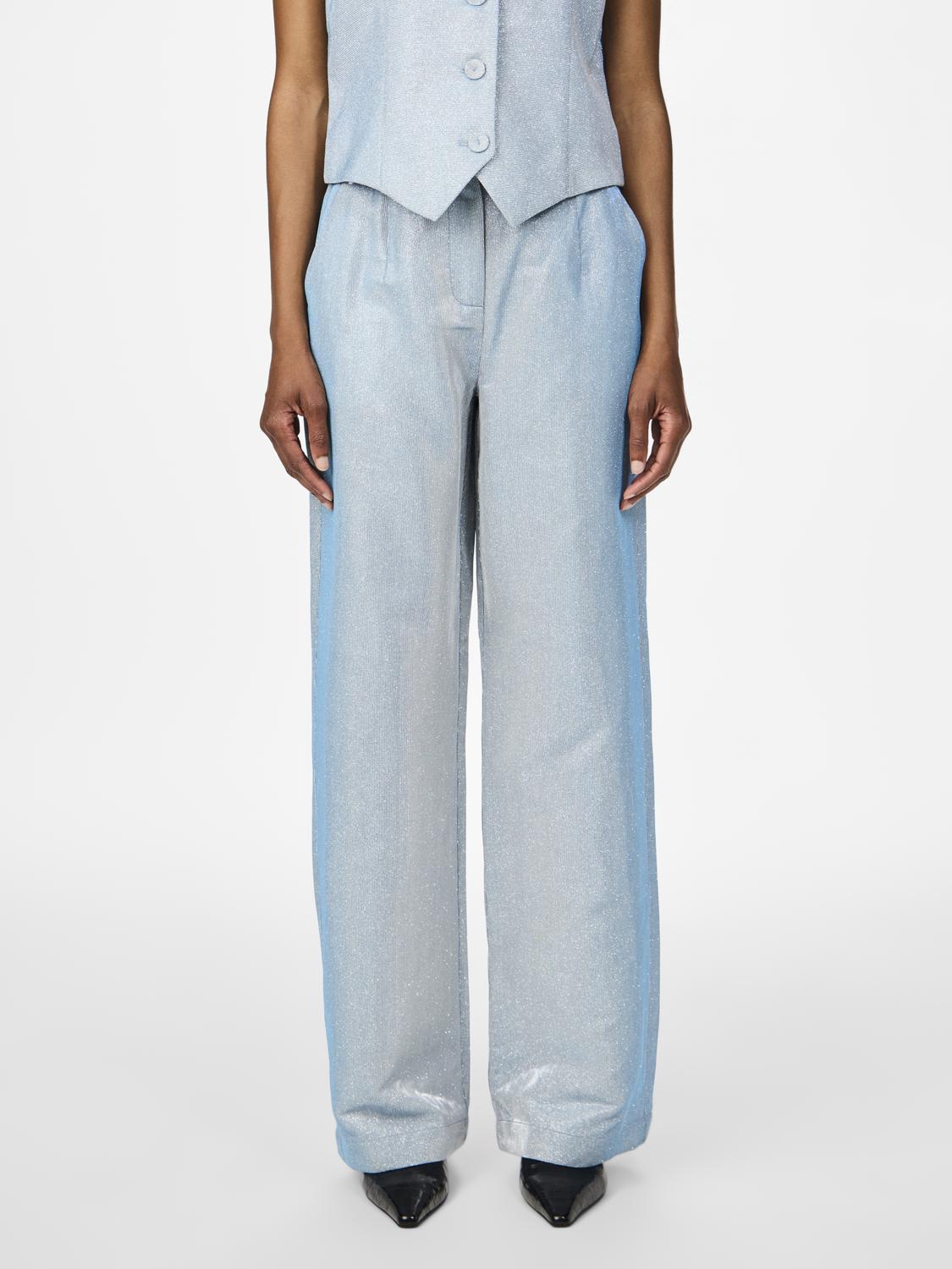 Laurel High Waisted Pants (Clear Sky/Metallic)