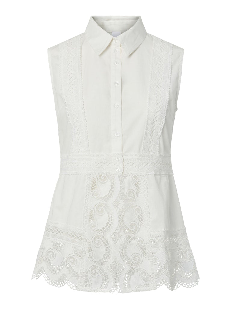 Lana Sleeveless Shirt (Star White)