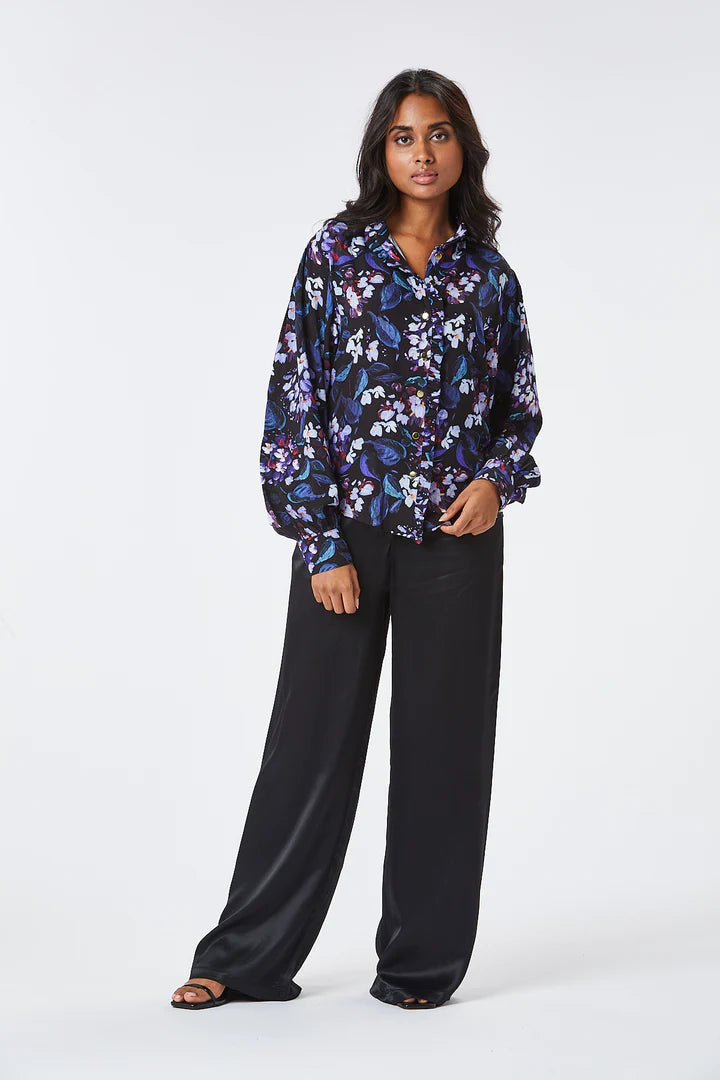 GUETTY FLORAL SHIRT (PURPLE)