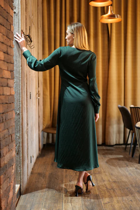 Gigi Satin Dress (Green)