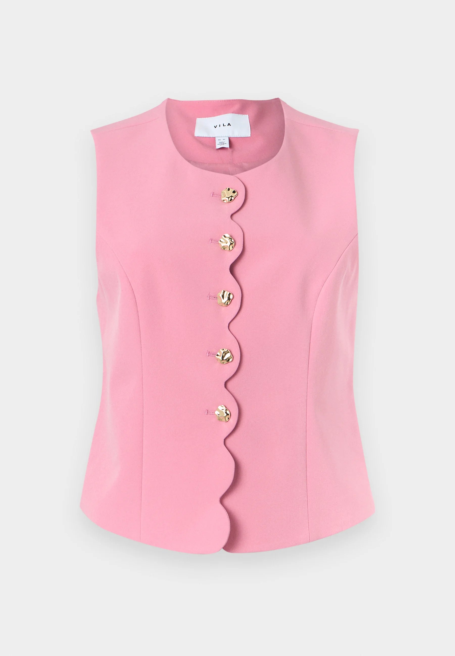 Sive Tailored Waistcoat (Sea Pink)