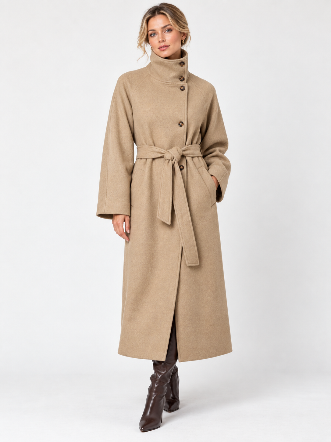 Anneline Coat (Greige/Melange)
