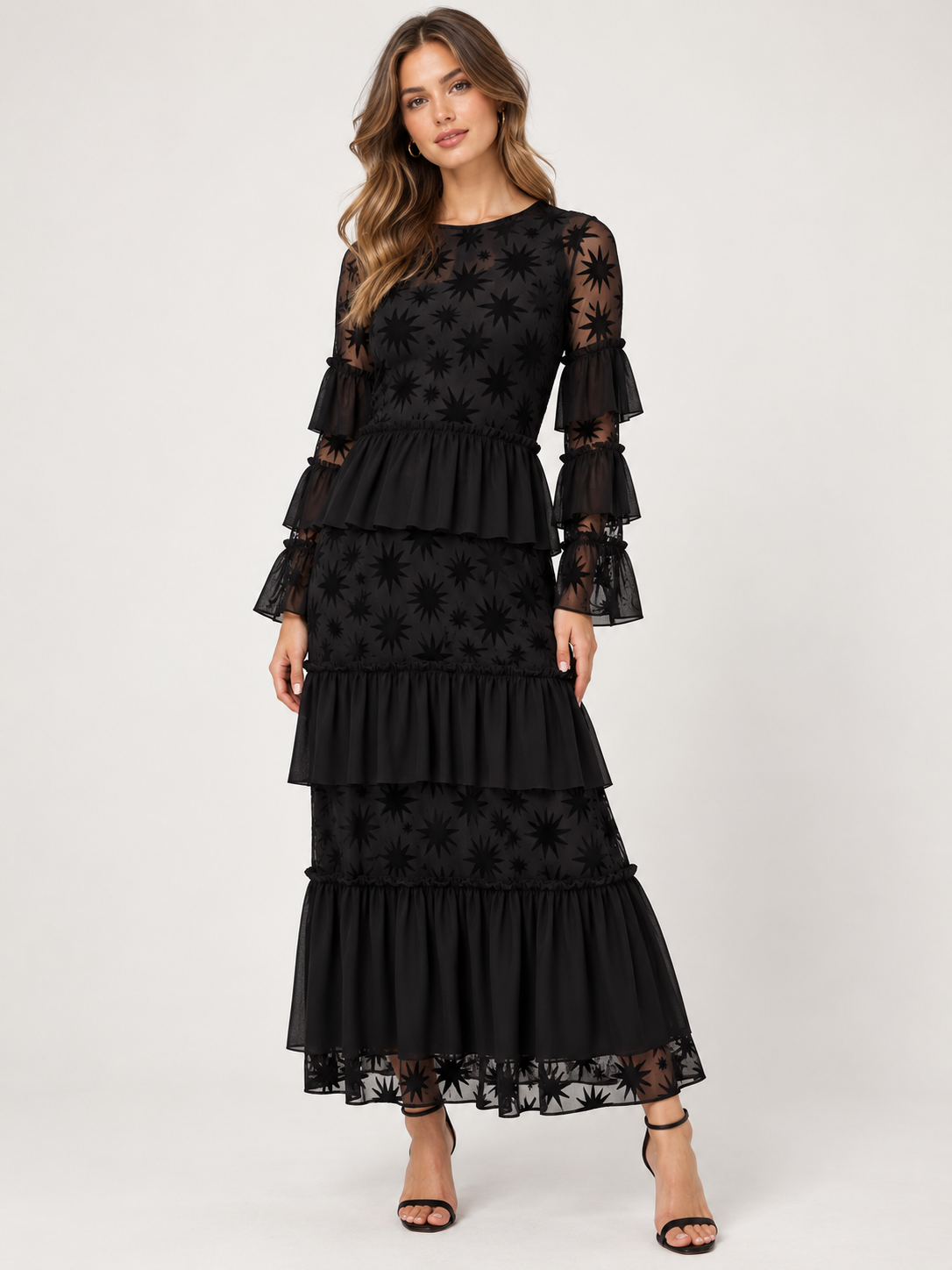 Felicity Maxi Dress (Black Star)