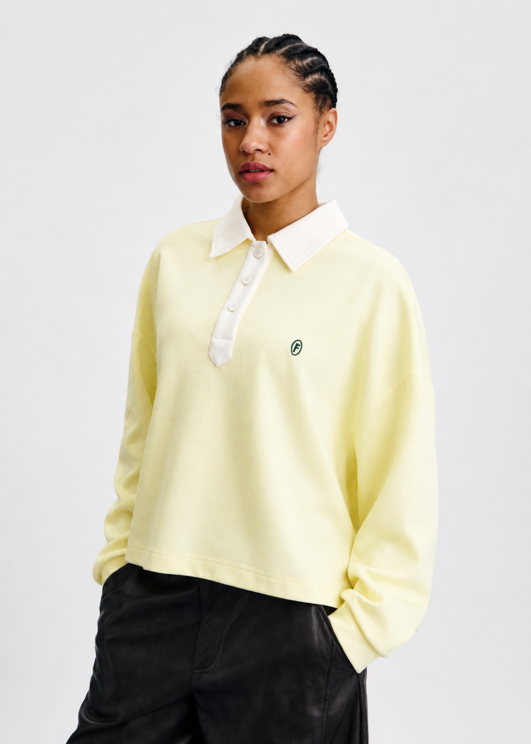 Oka Polo Sweatshirt (Butter Yellow)