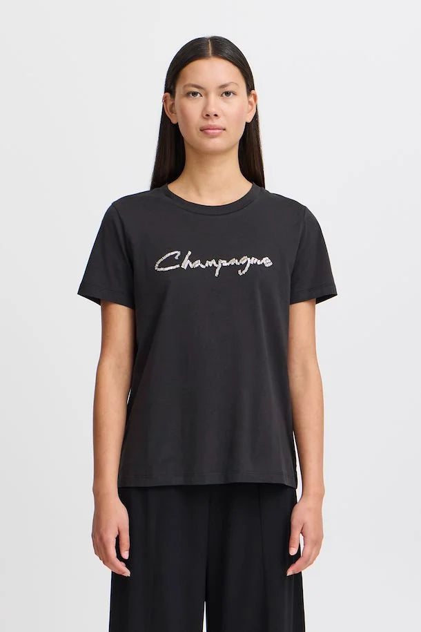 Champagne T-Shirt (Black)