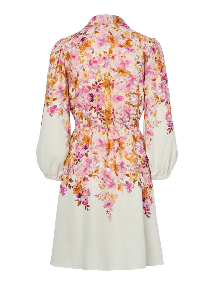 Cleo Long Sleeve Mini Dress (Birch/Cleo Print)