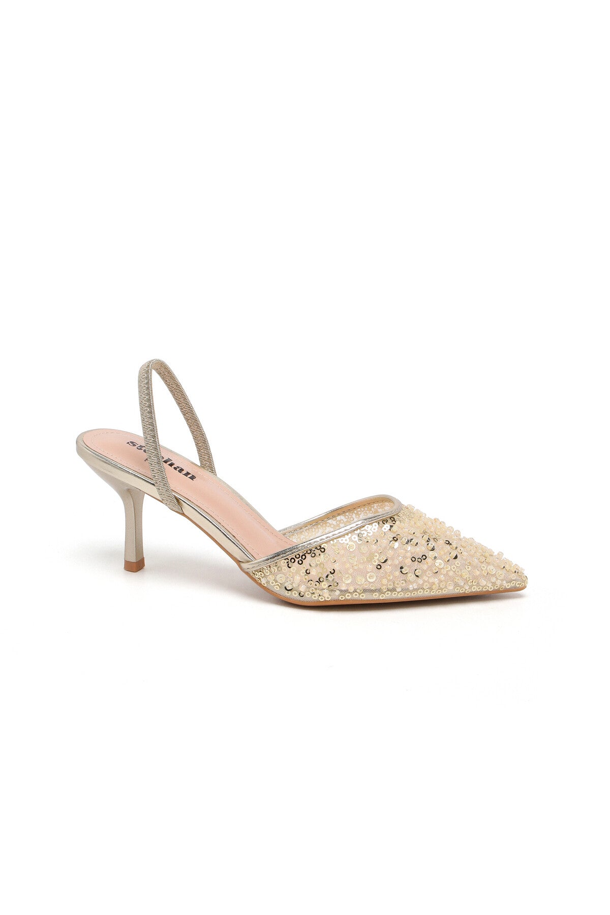 Lynn Sequin Slingbacks (Gold)