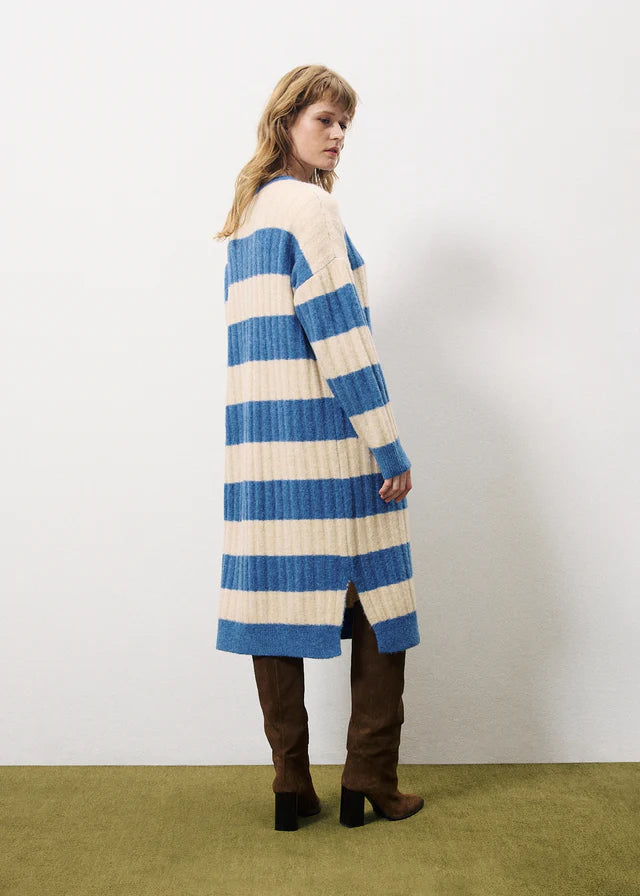 Coryne Jumper Dress (Blue Jean/Beige)