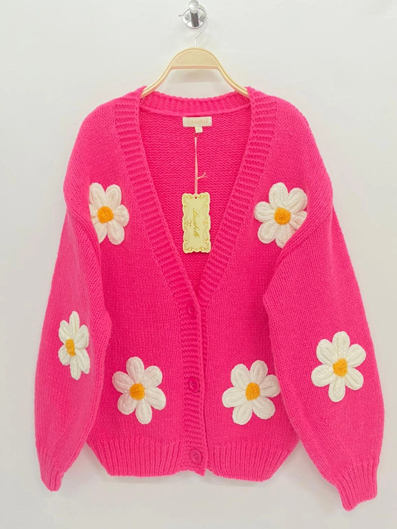 Daisy Cardigan (Fuchsia)